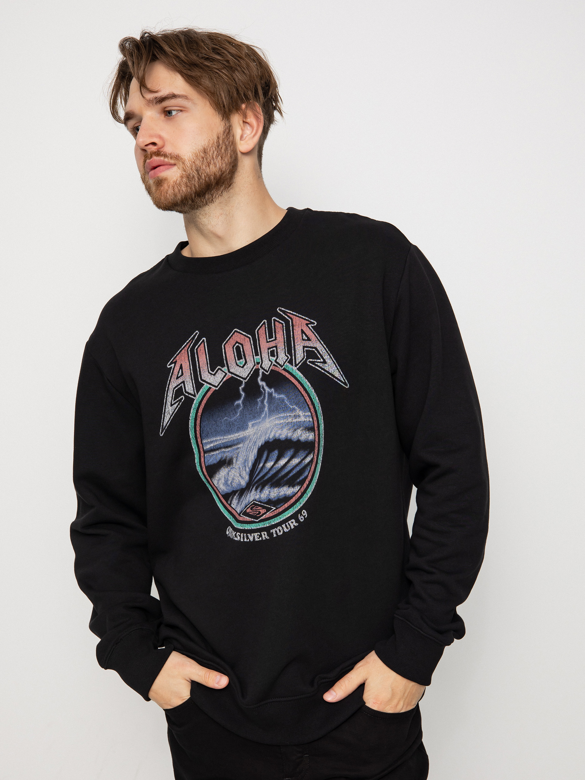 Quiksilver Rock Waves Pulóver (black)