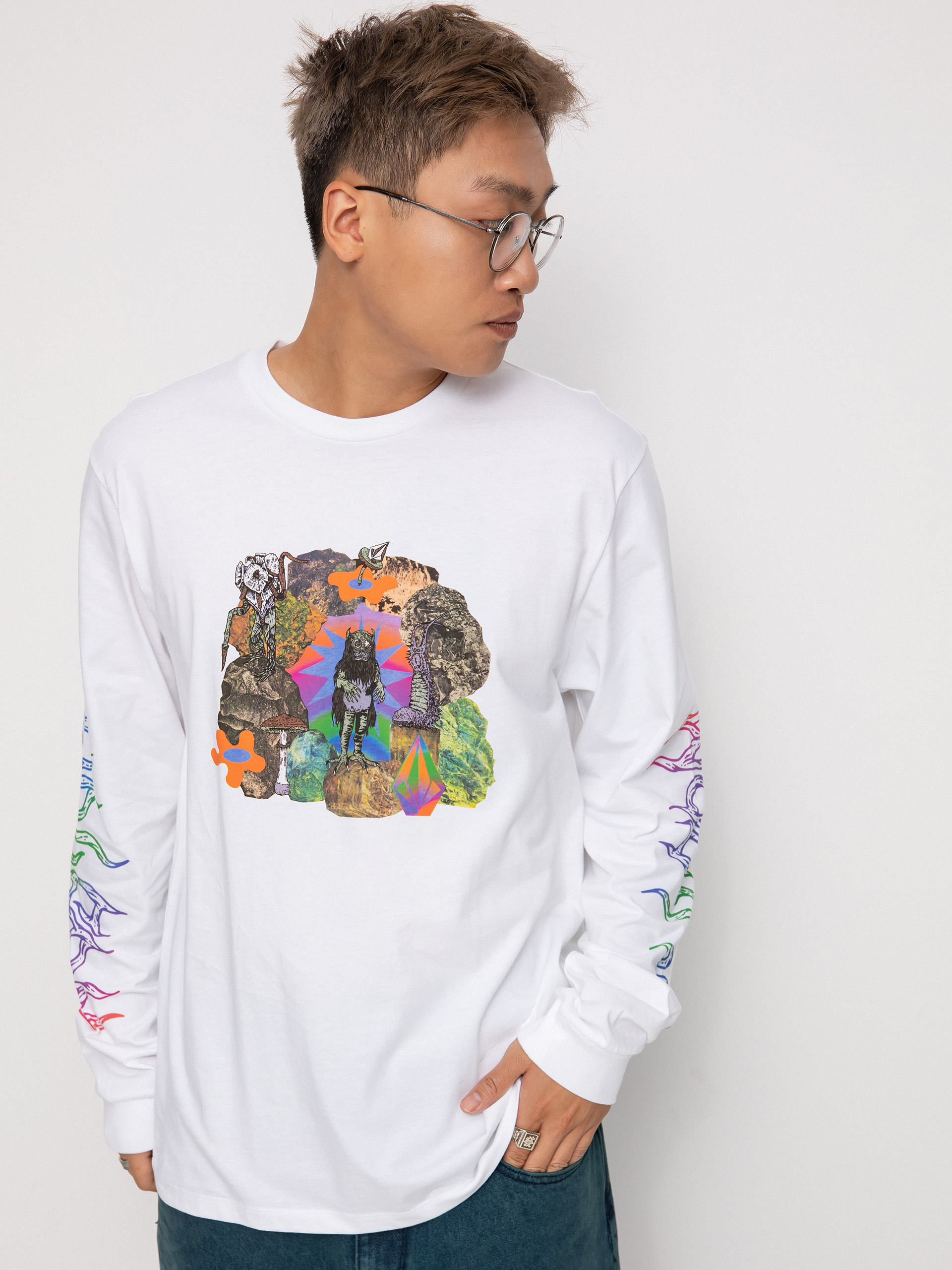 Volcom Fa Chrissieabbottxfrench Hosszú ujjú felső (white)