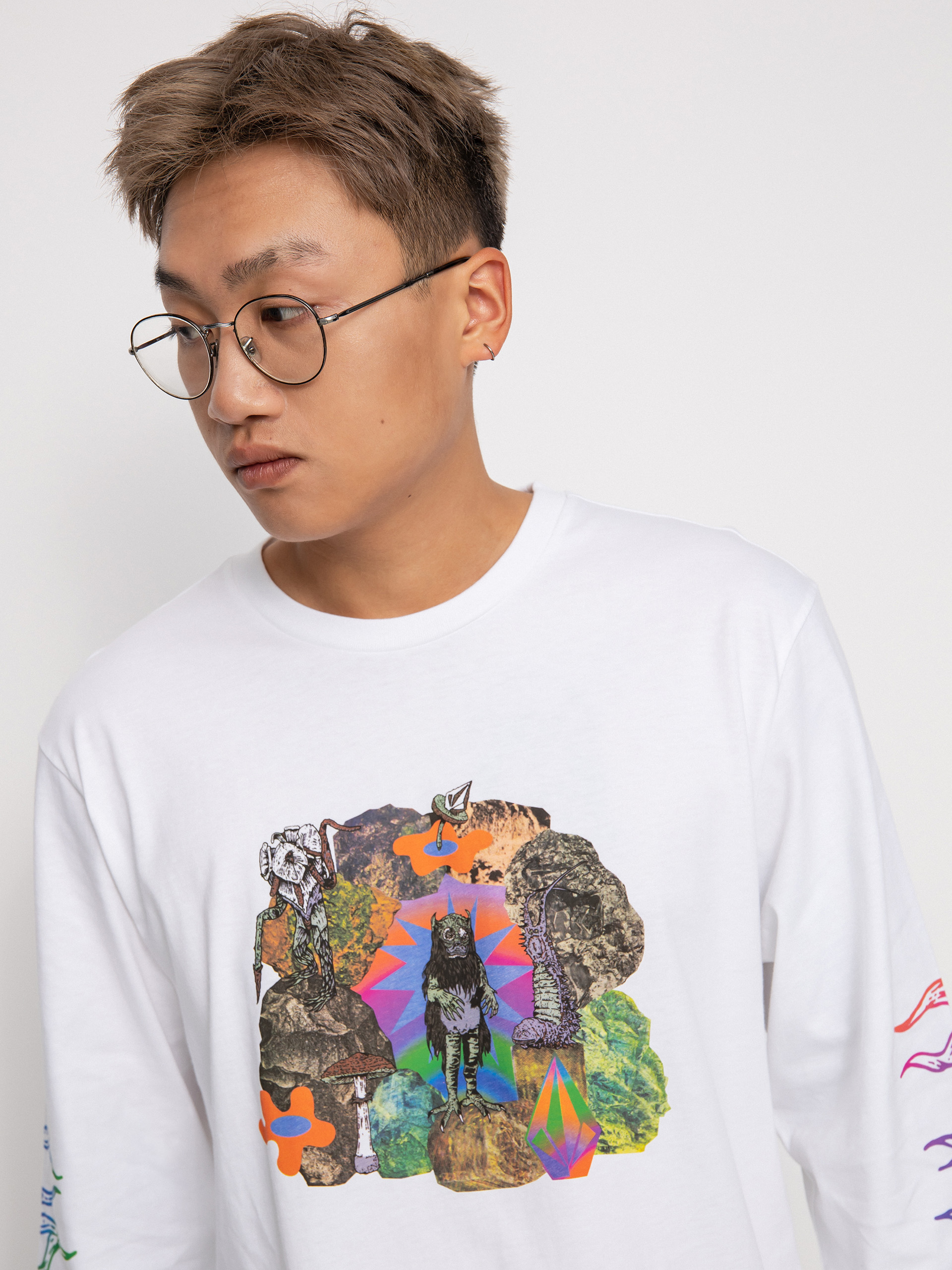 Volcom Fa Chrissieabbottxfrench Hosszú ujjú felső (white)