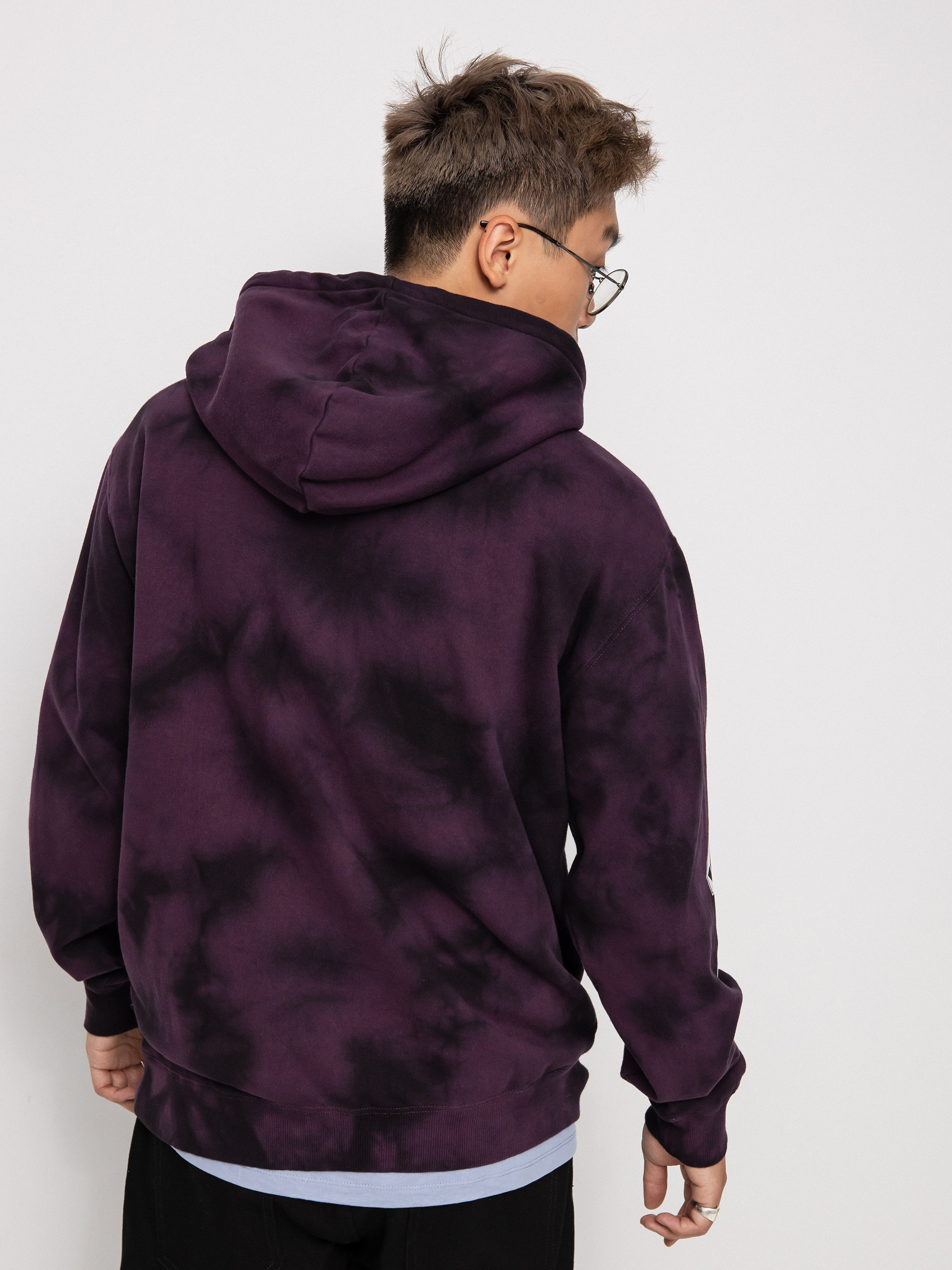 Volcom Iconic Stone Plus HD Kapucnis pulóver (mulberry)