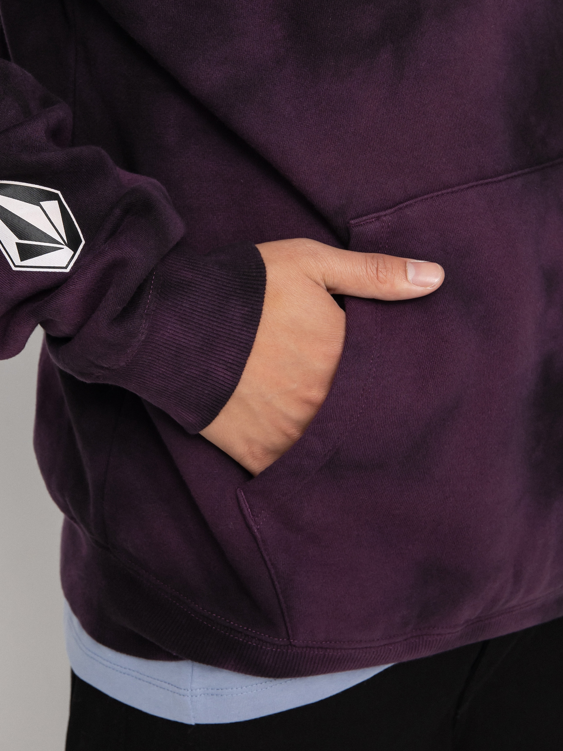 Volcom Iconic Stone Plus HD Kapucnis pulóver (mulberry)