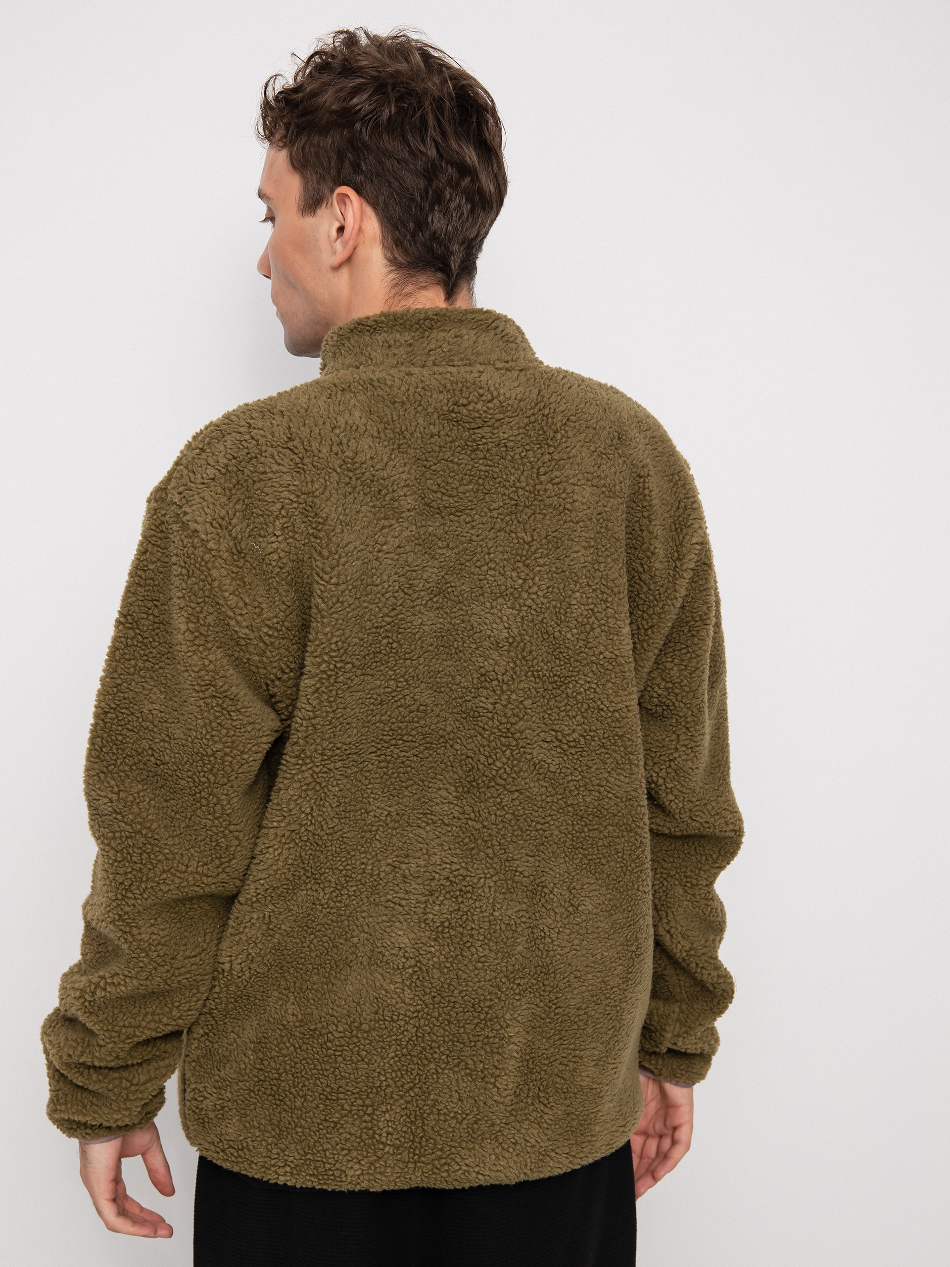 Férfi Volcom Muzzer Fuzzar Zip Pulóver (service green)