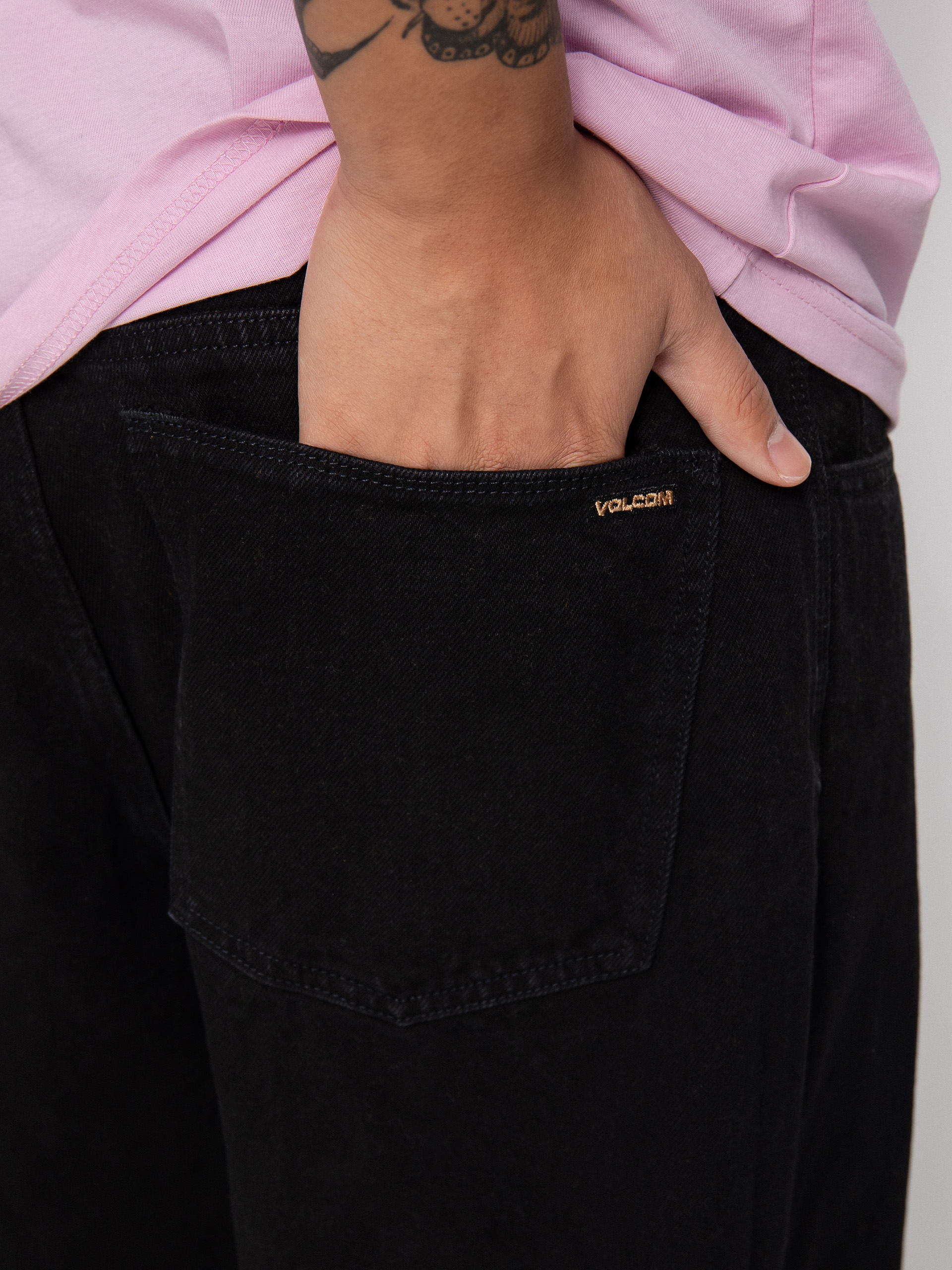 Volcom Billow Denim Kisnadrág (black)