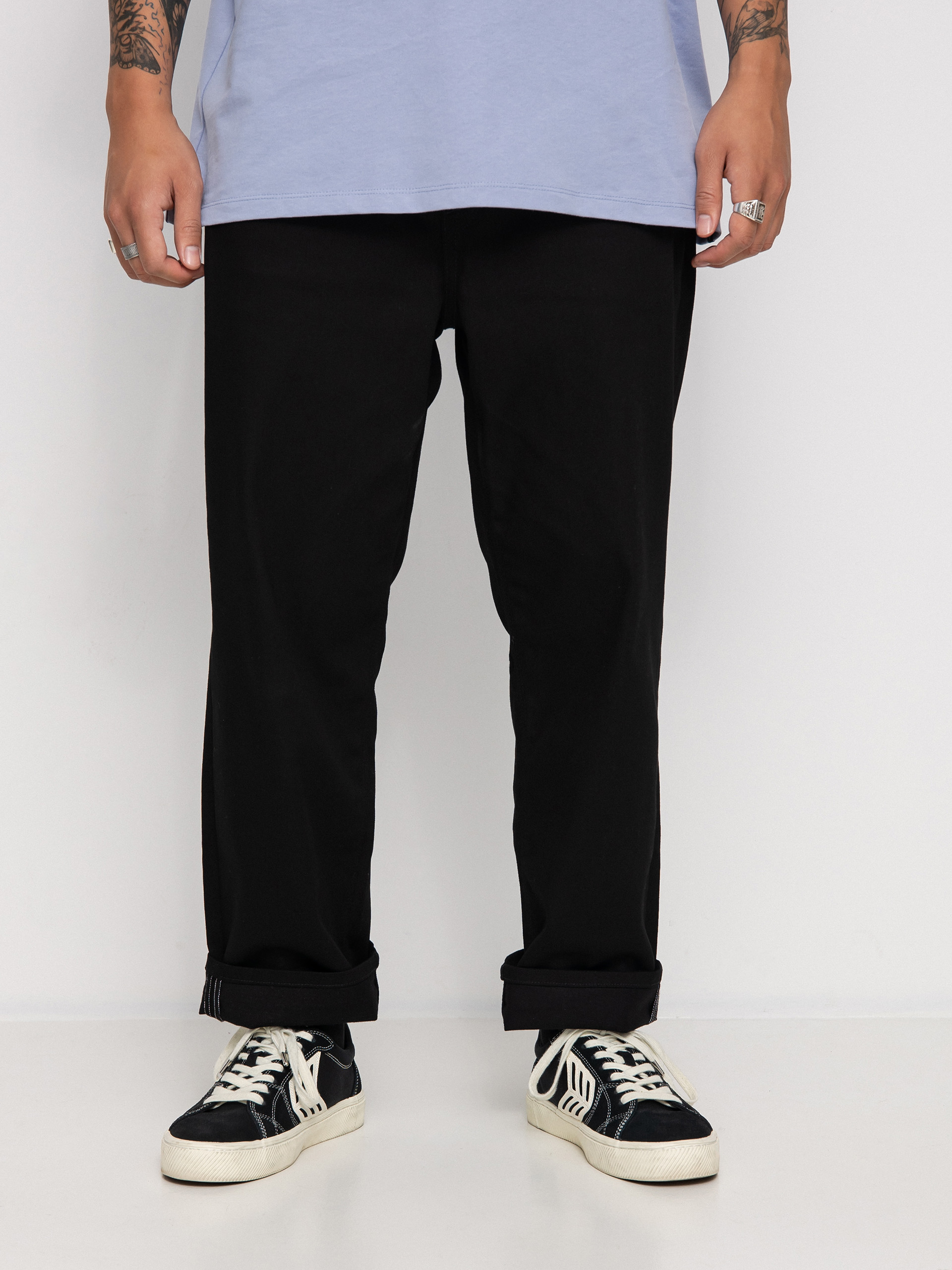 Volcom Modown Tapered Denim Kisnadrág (black on black)