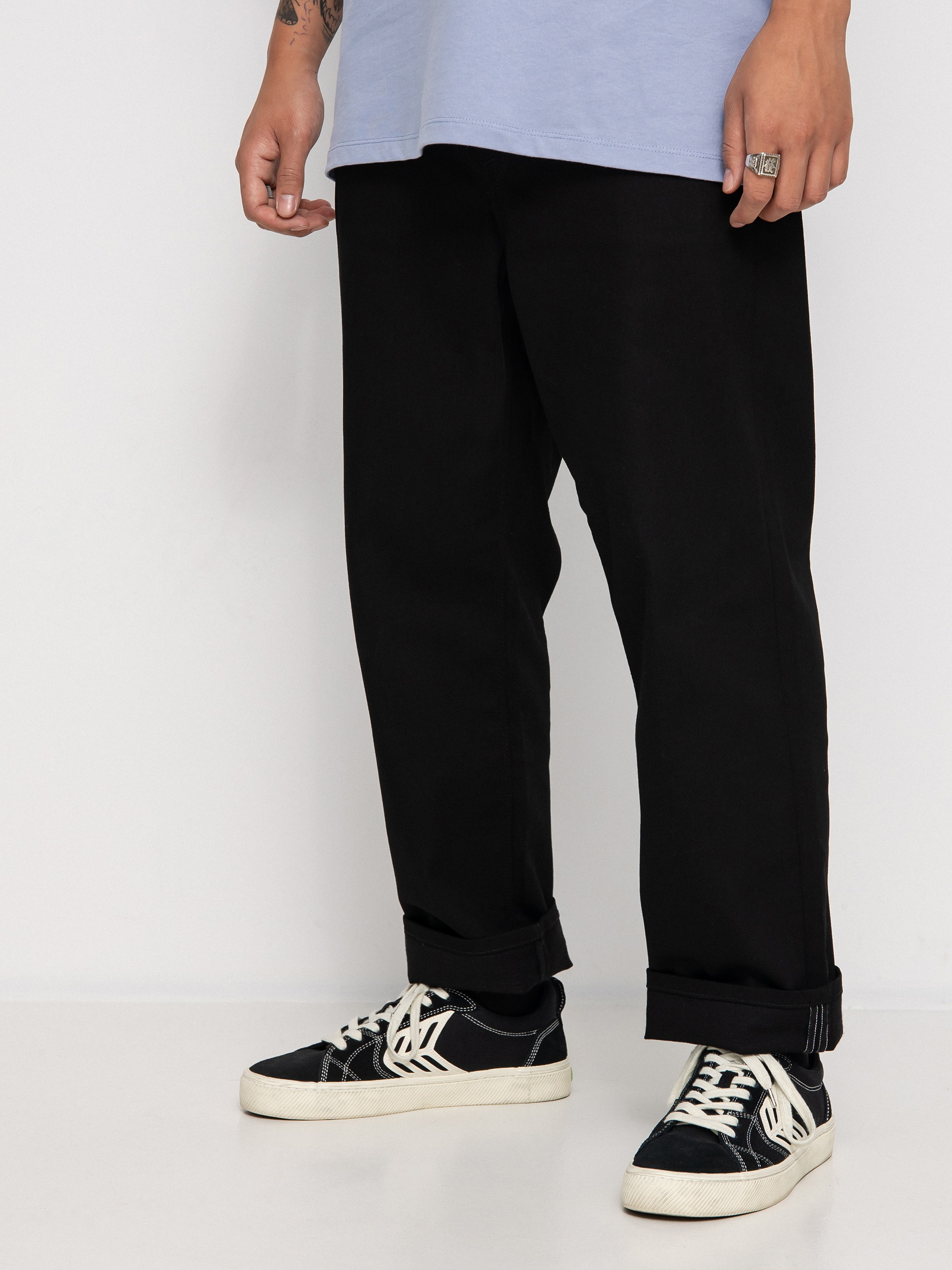 Volcom Modown Tapered Denim Kisnadrág (black on black)