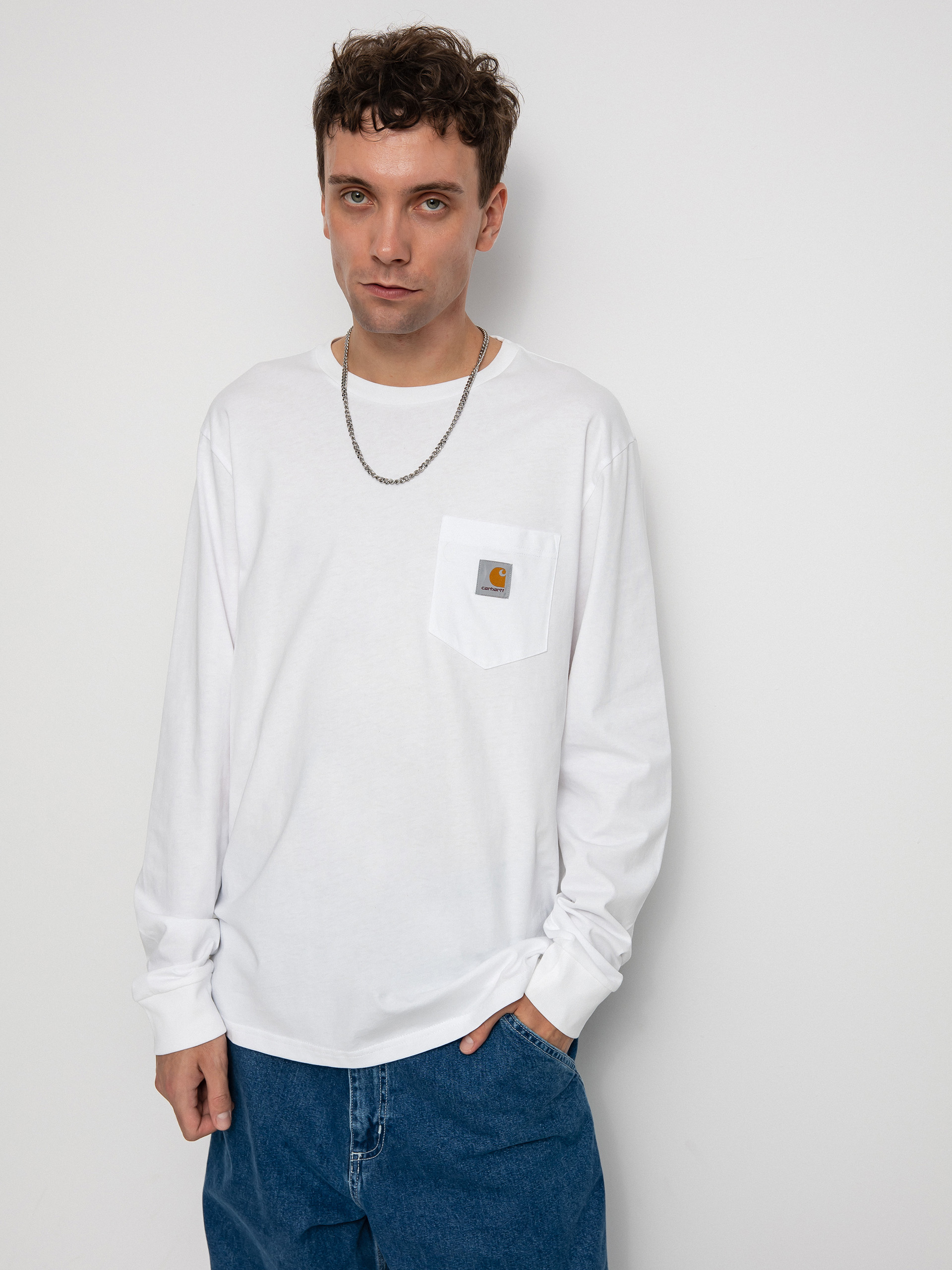 Carhartt WIP Pocket Hosszú ujjú felső (white)