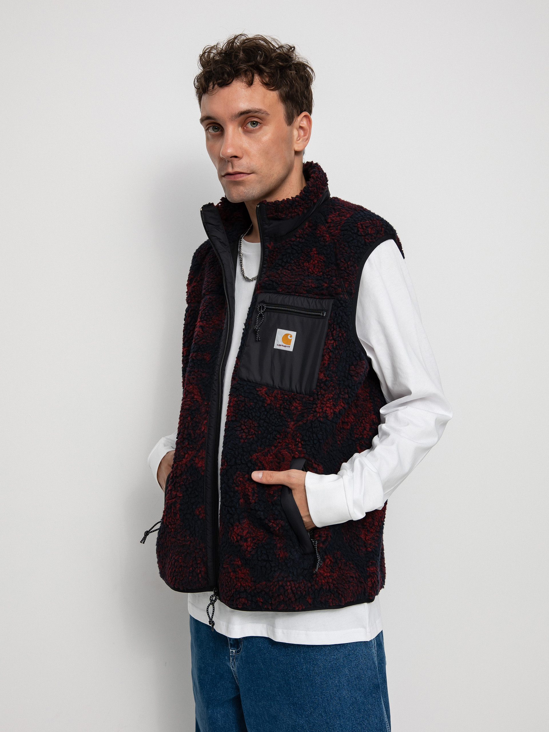 Carhartt WIP Prentis Liner Mellény (verse jacquard/dark navy/corvina/black)