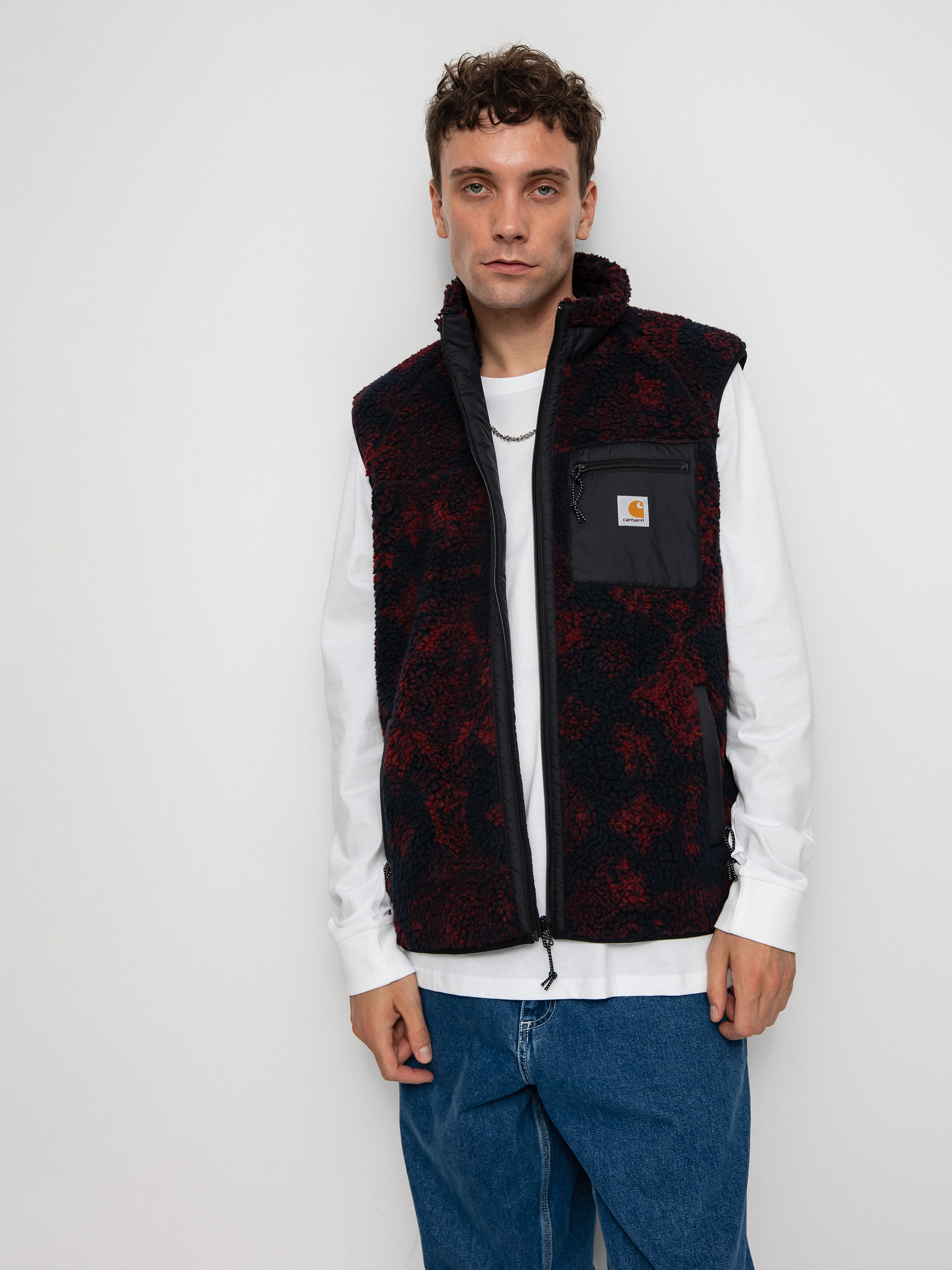 Carhartt WIP Prentis Liner Mellény (verse jacquard/dark navy/corvina/black)