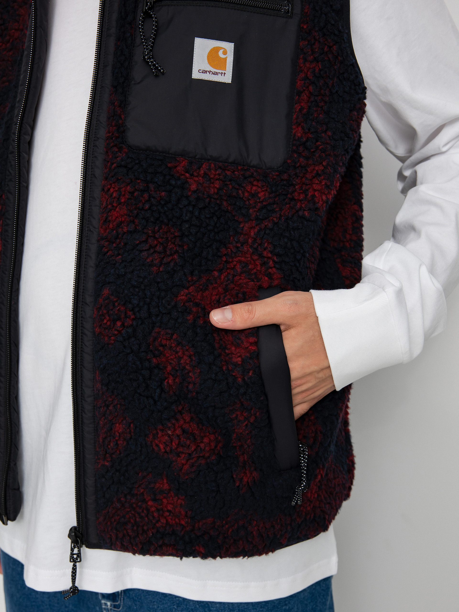 Carhartt WIP Prentis Liner Mellény (verse jacquard/dark navy/corvina/black)