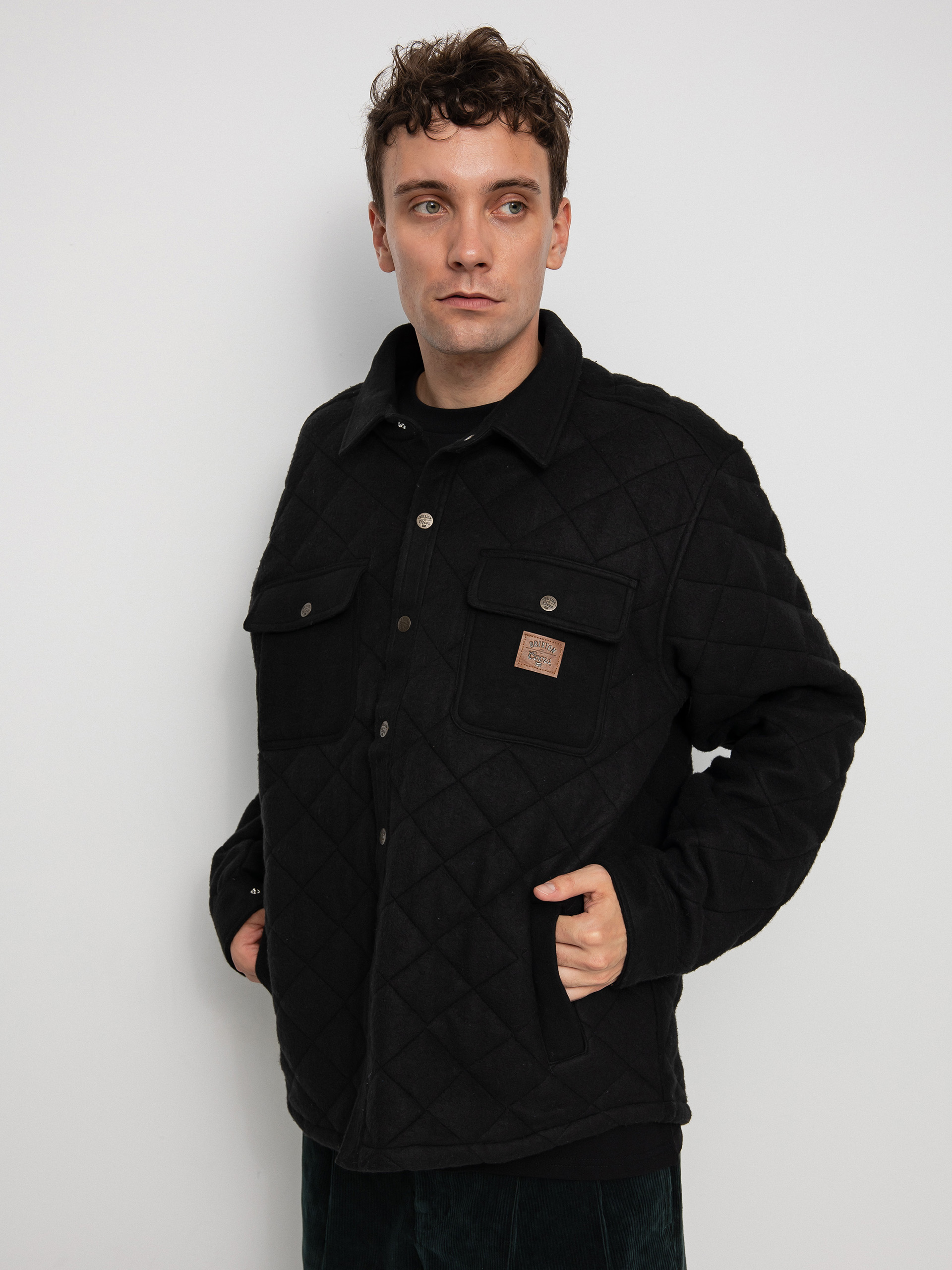 Brixton Coors Cass Quilted Fleece Dzseki (black)