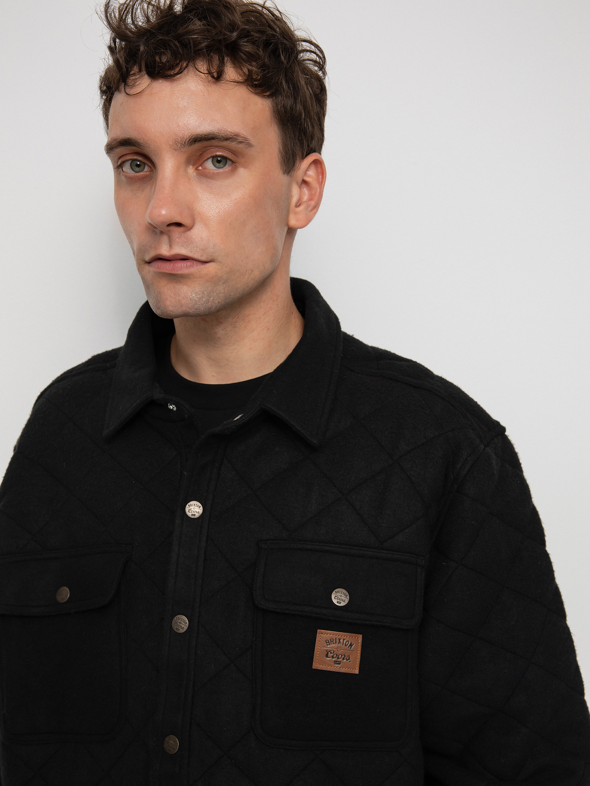 Brixton Coors Cass Quilted Fleece Dzseki (black)