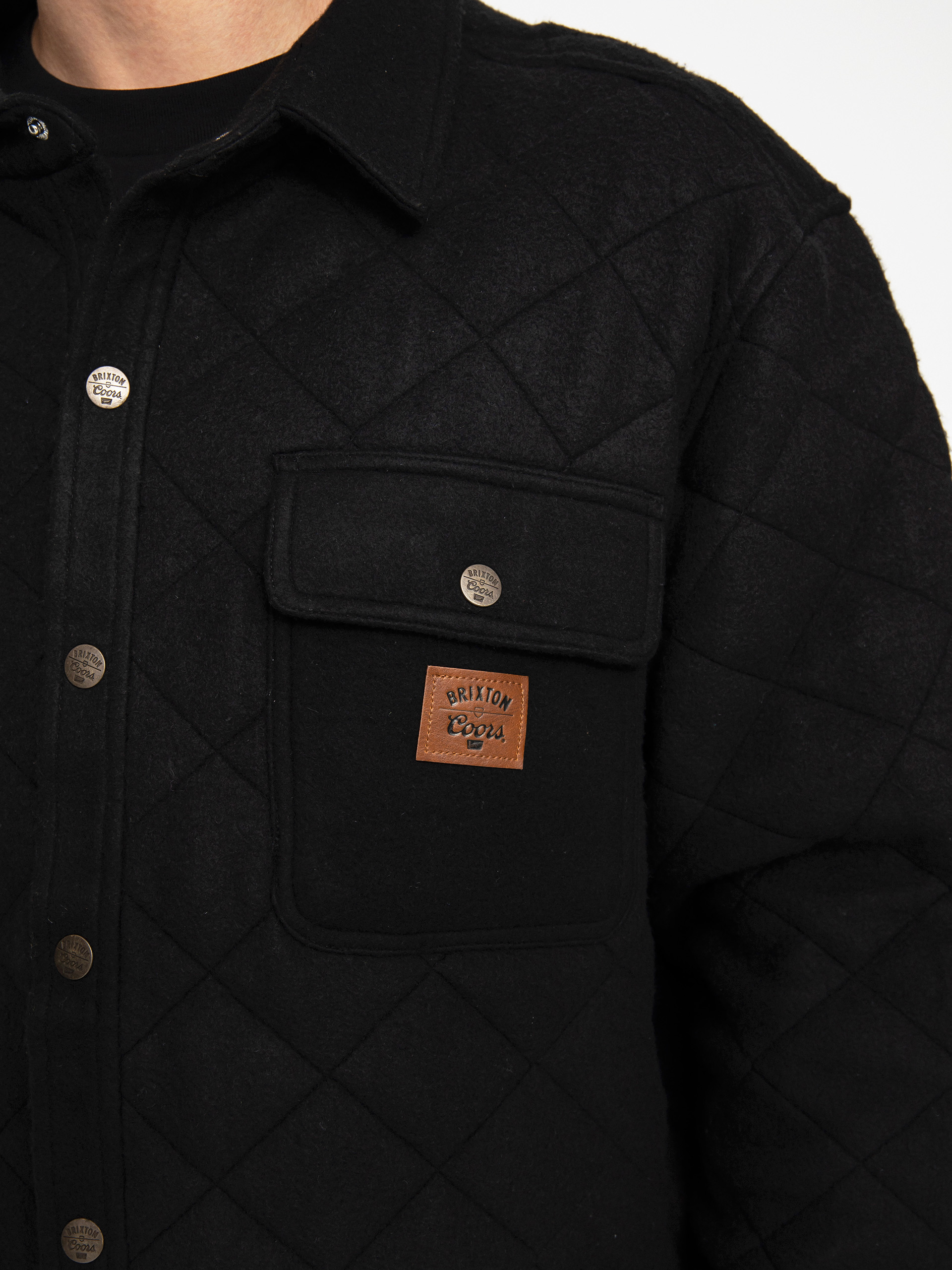 Brixton Coors Cass Quilted Fleece Dzseki (black)