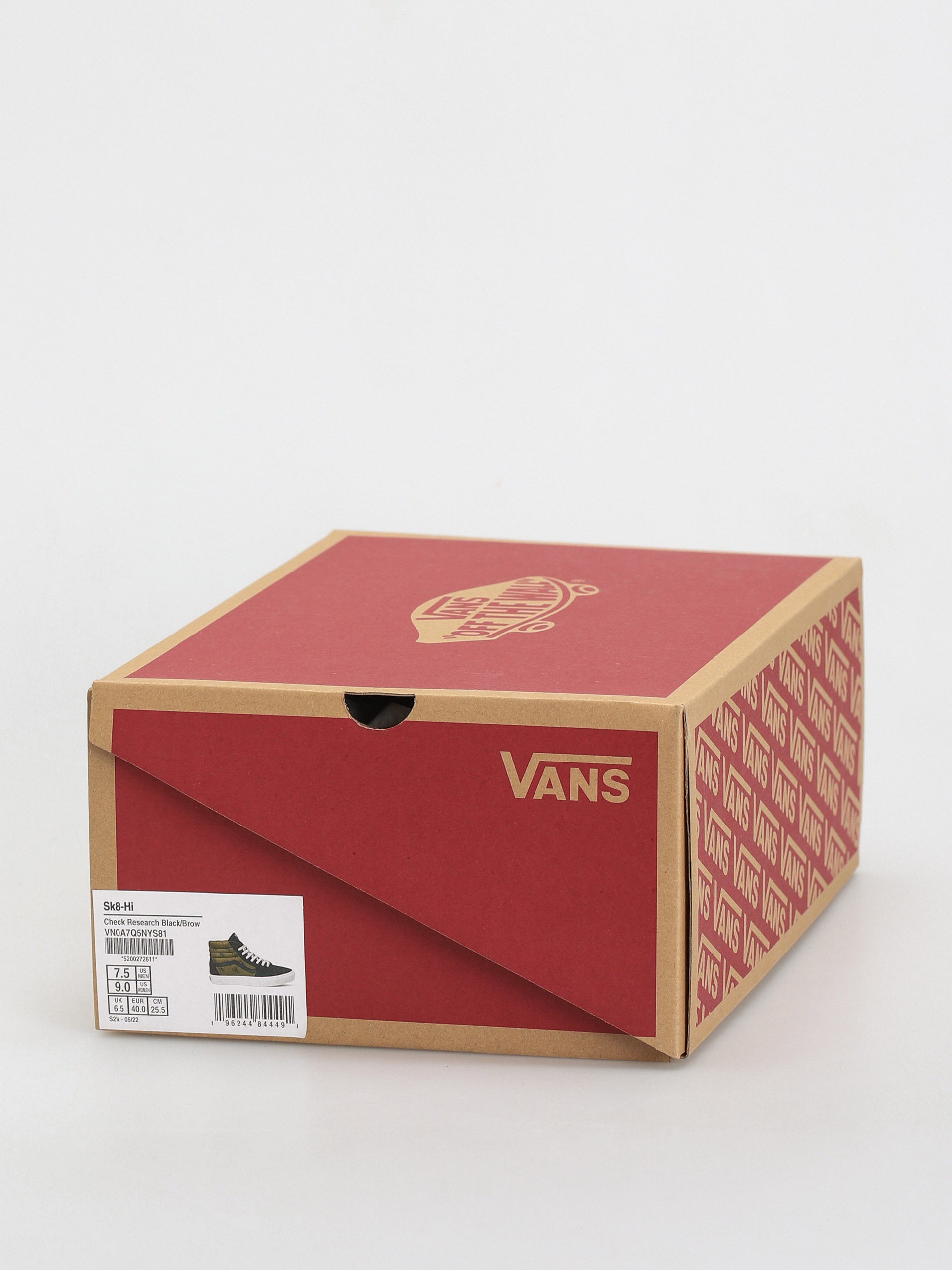 Vans Sk8 Hi Cipők (check research black/brown)