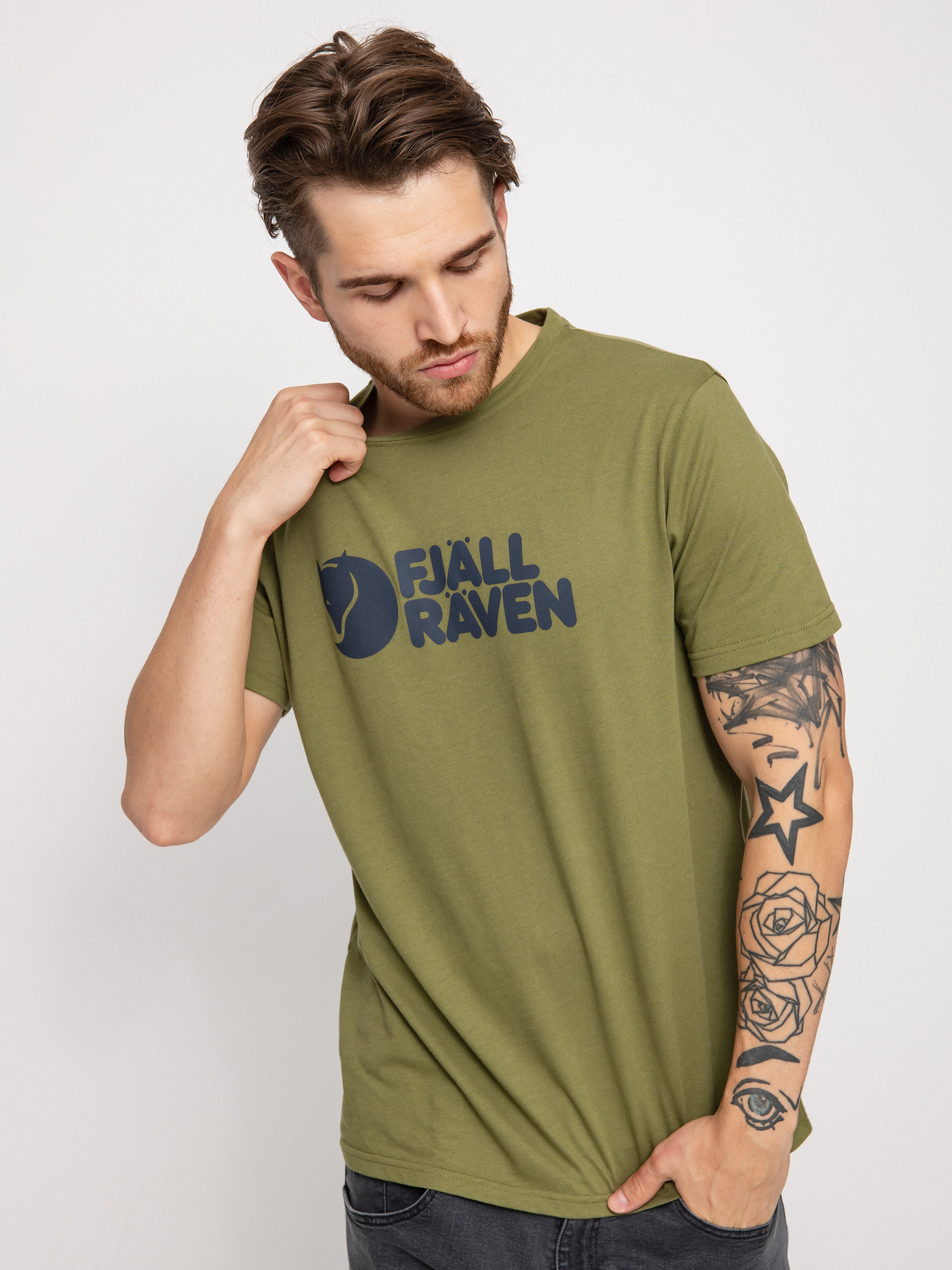 Fjallraven Logo póló (caper green)