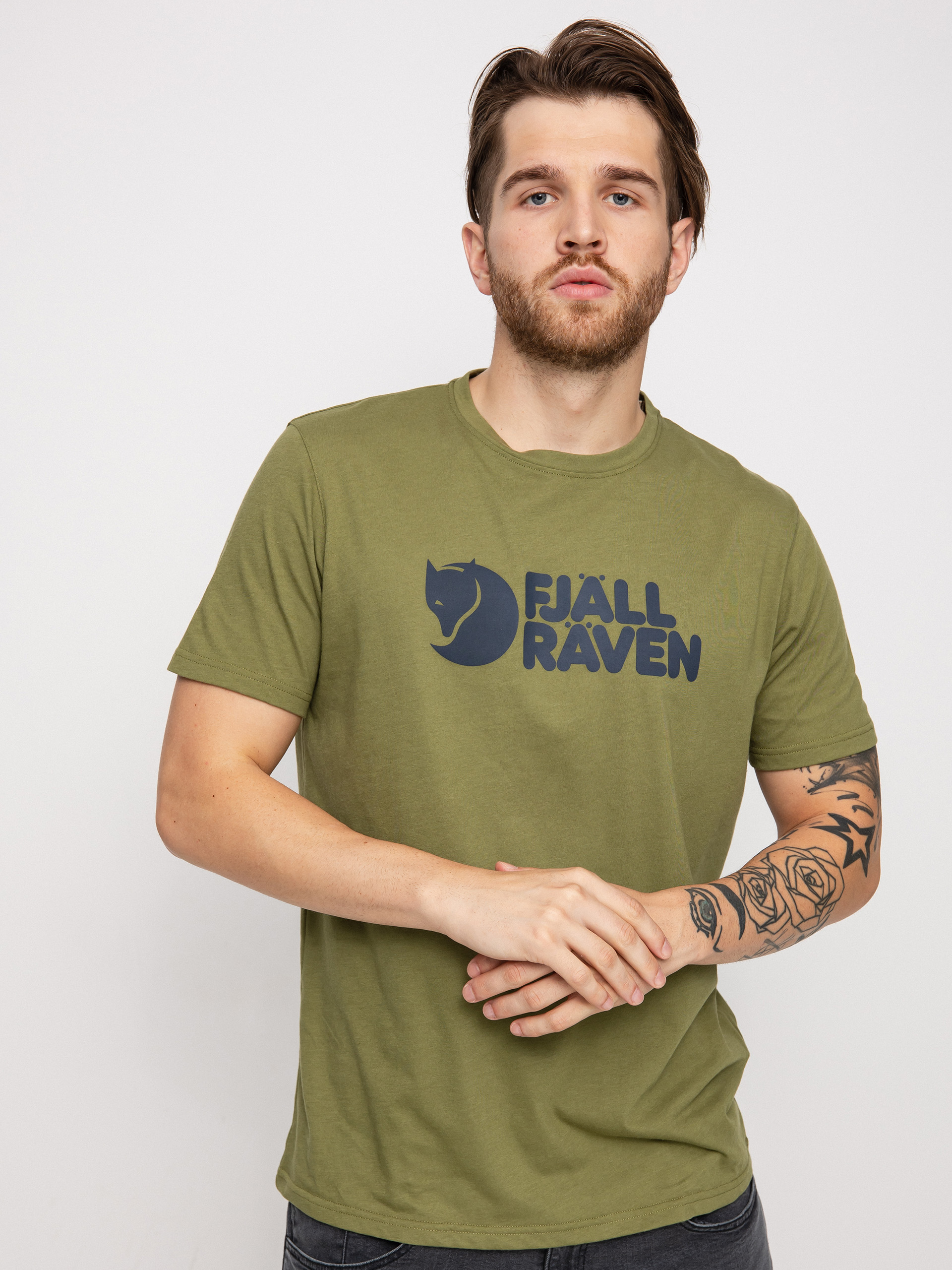 Fjallraven Logo póló (caper green)