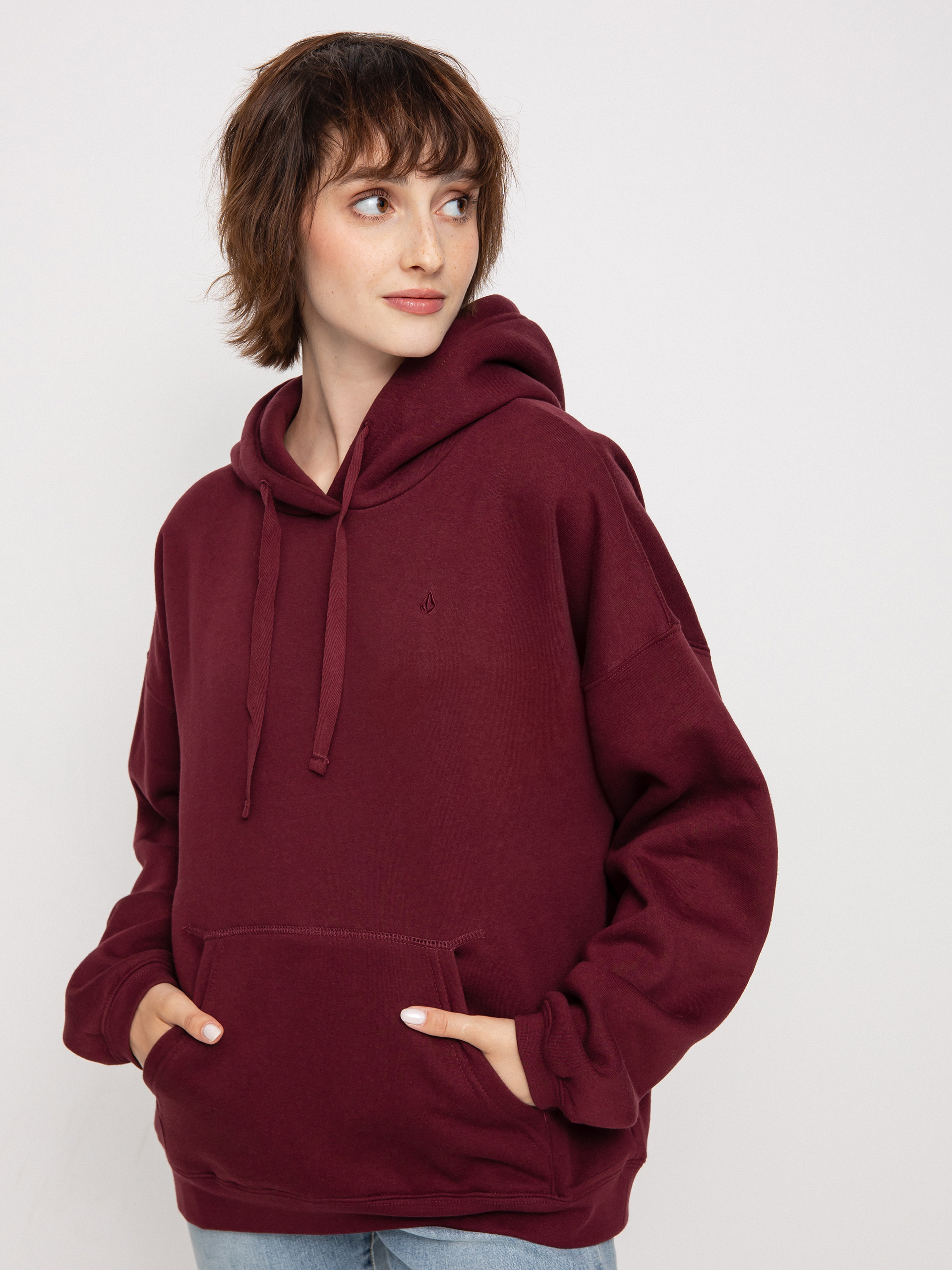 Volcom Stone Heart II Pulóver Wmn (burgundy)