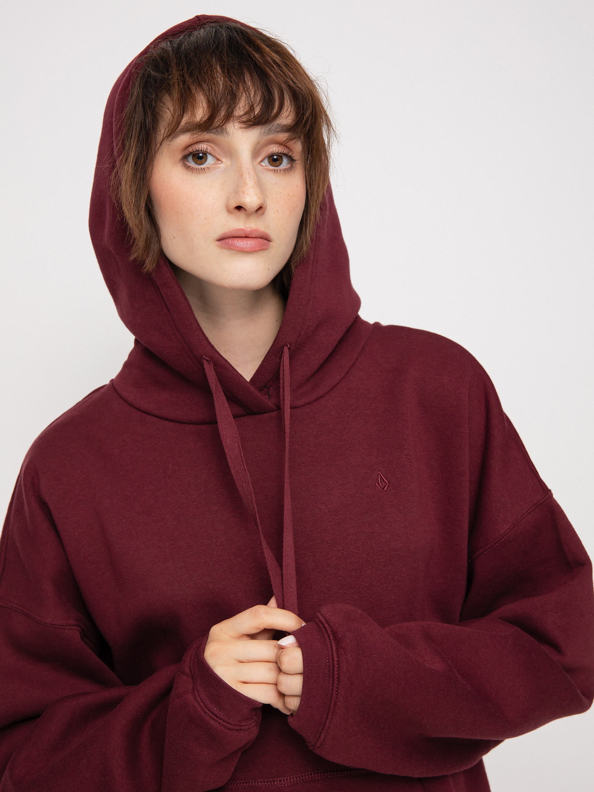 Volcom Stone Heart II Pulóver Wmn (burgundy)
