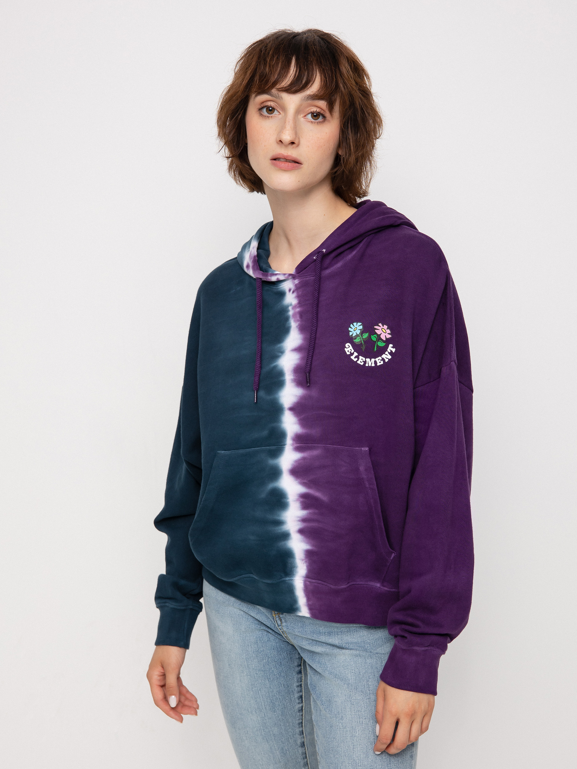 Element Smile Tie Dye HD Kapucnis pulóver Wmn (vertical dye)