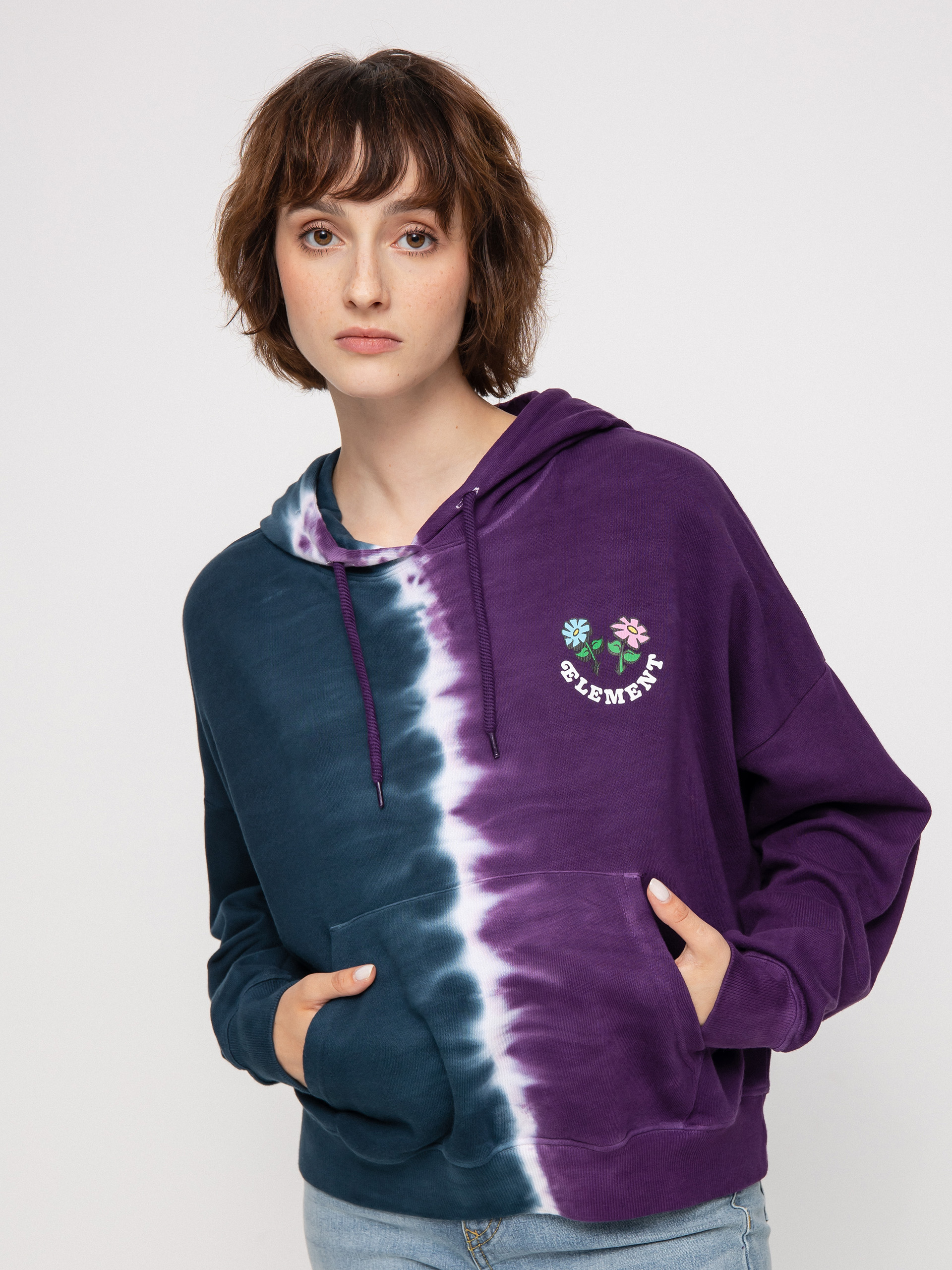 Element Smile Tie Dye HD Kapucnis pulóver Wmn (vertical dye)