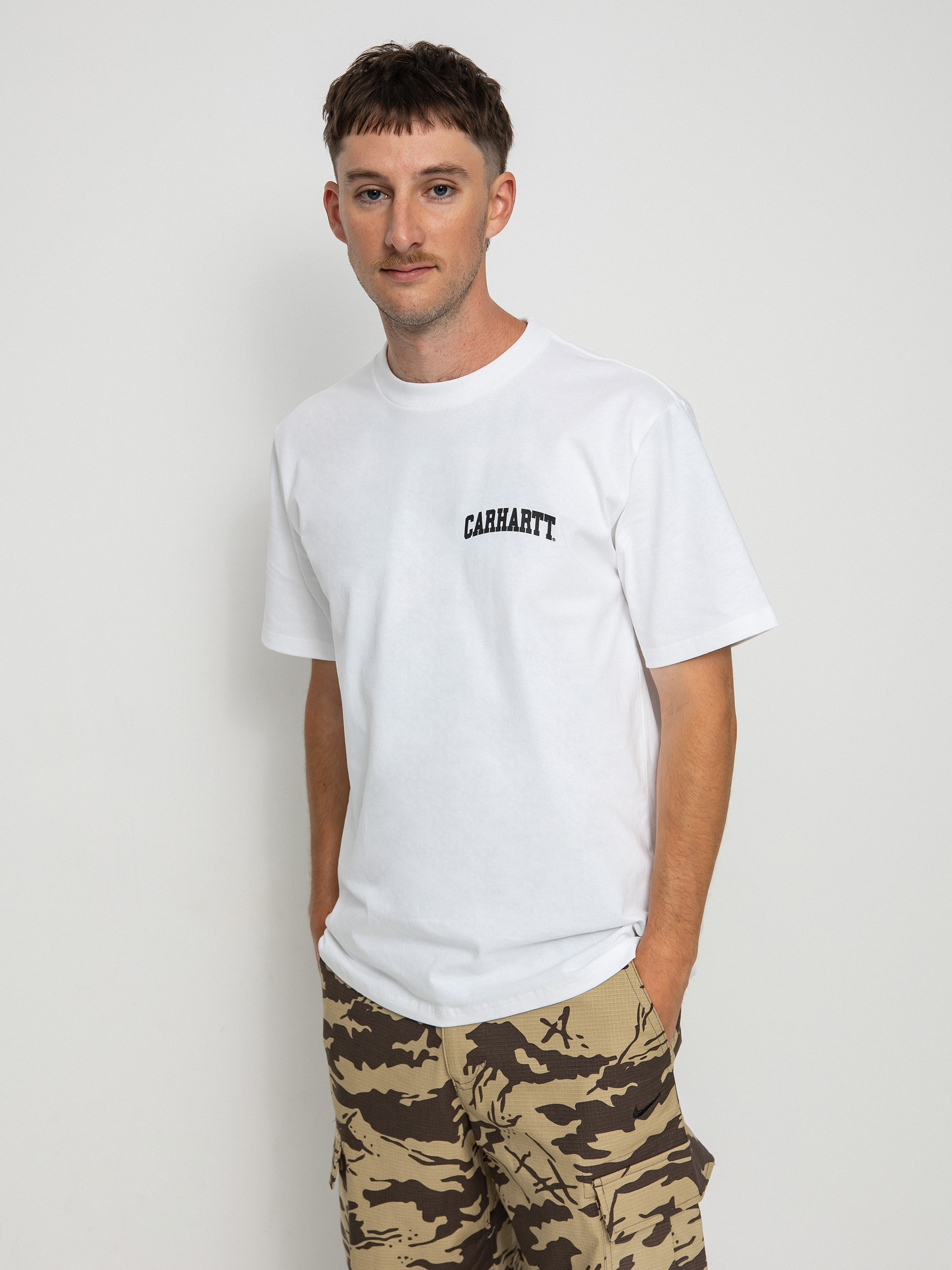 Carhartt WIP University Script Póló (white/black)