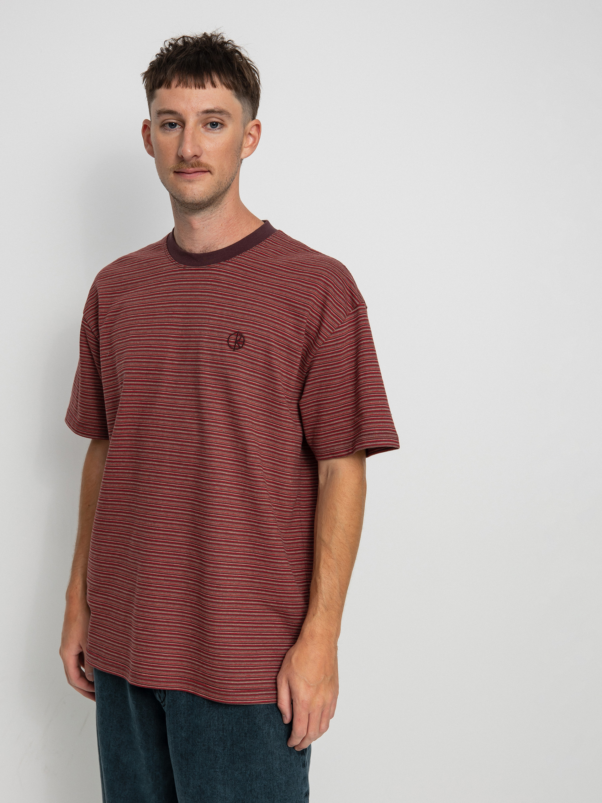 Polar Skate Dizzy Stripe Póló (bordeaux)