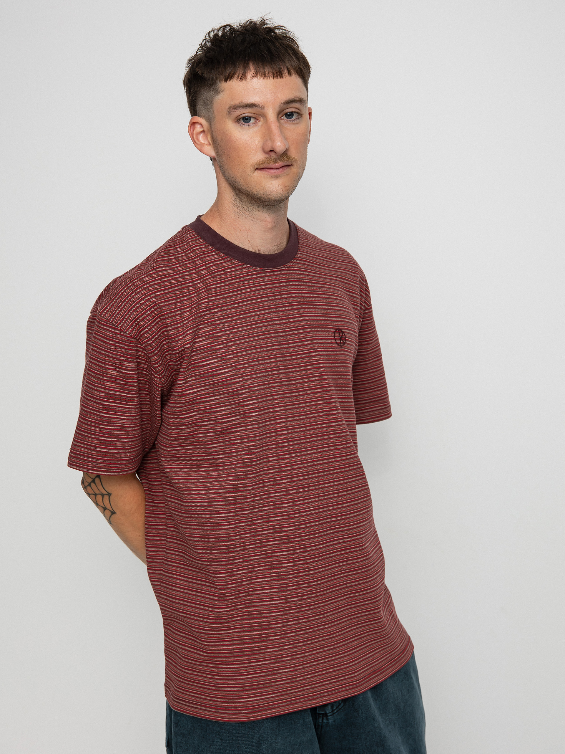 Polar Skate Dizzy Stripe Póló (bordeaux)