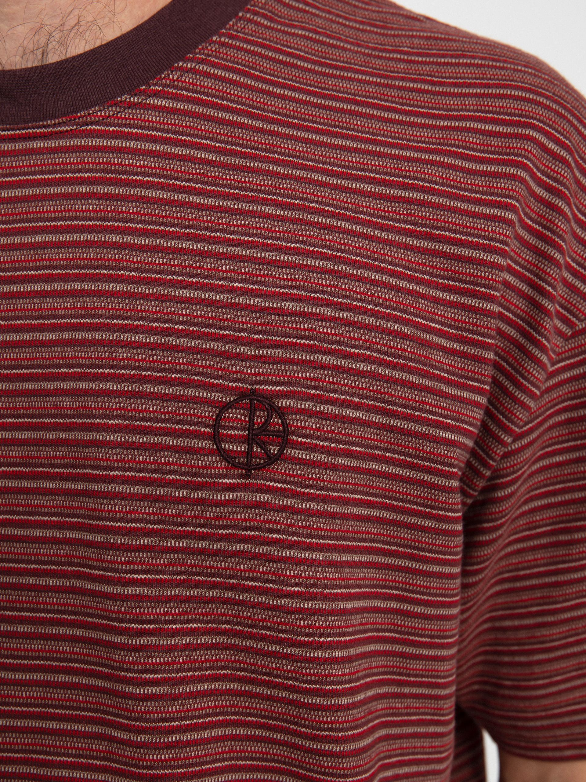 Polar Skate Dizzy Stripe Póló (bordeaux)