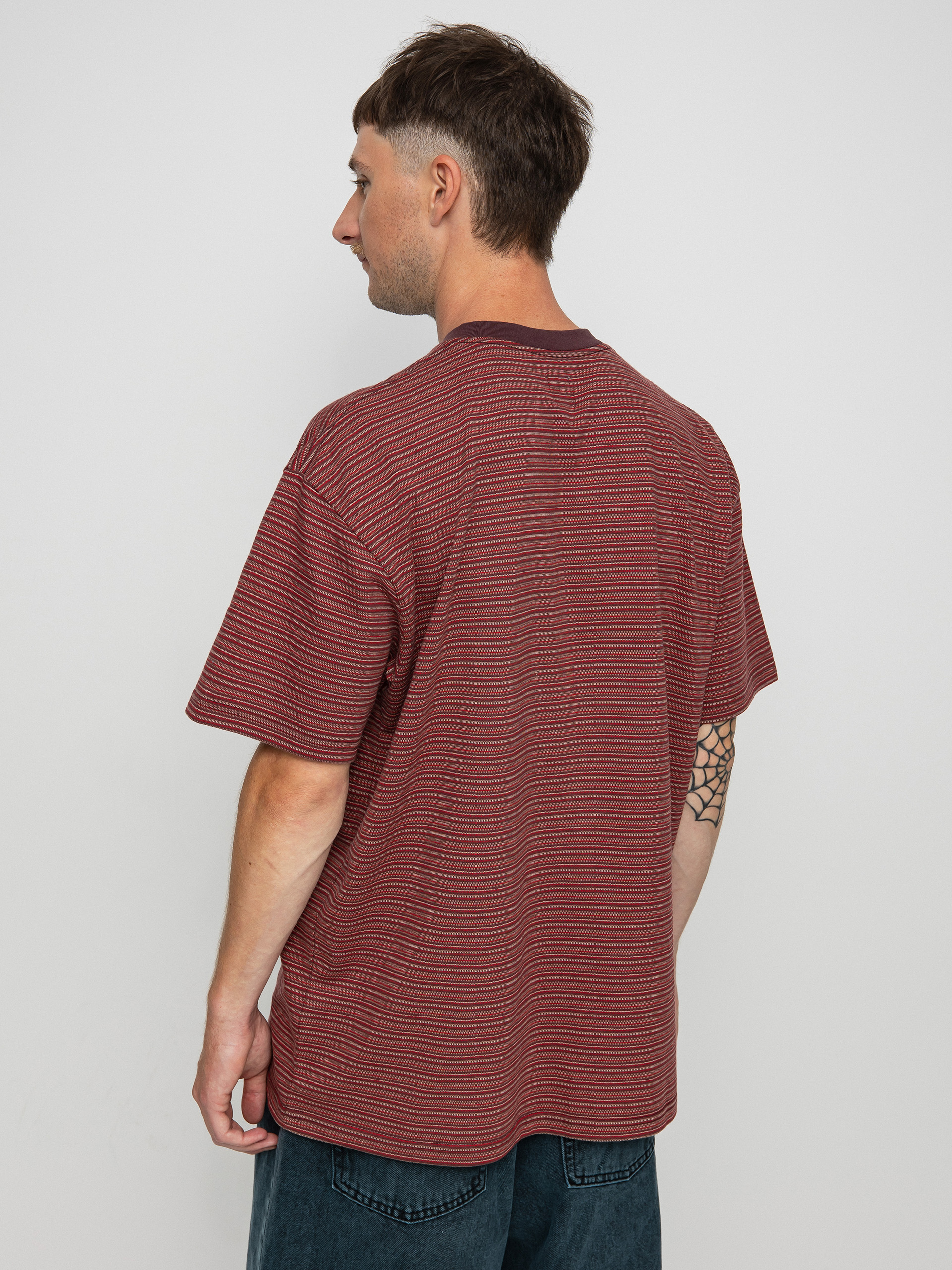 Polar Skate Dizzy Stripe Póló (bordeaux)