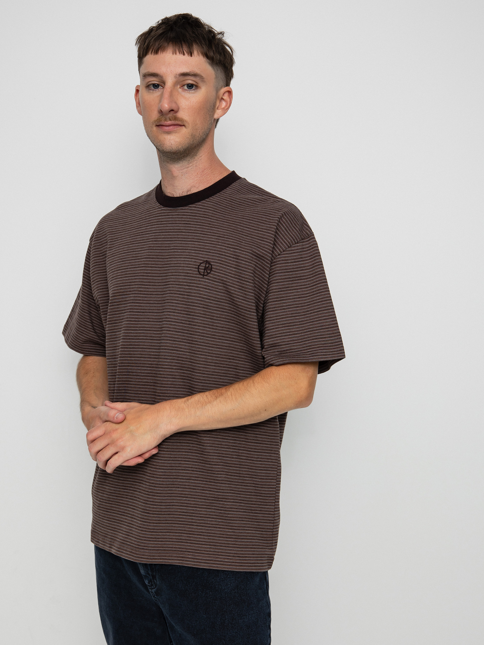 Polar Skate Dizzy Stripe Póló (chocolate)