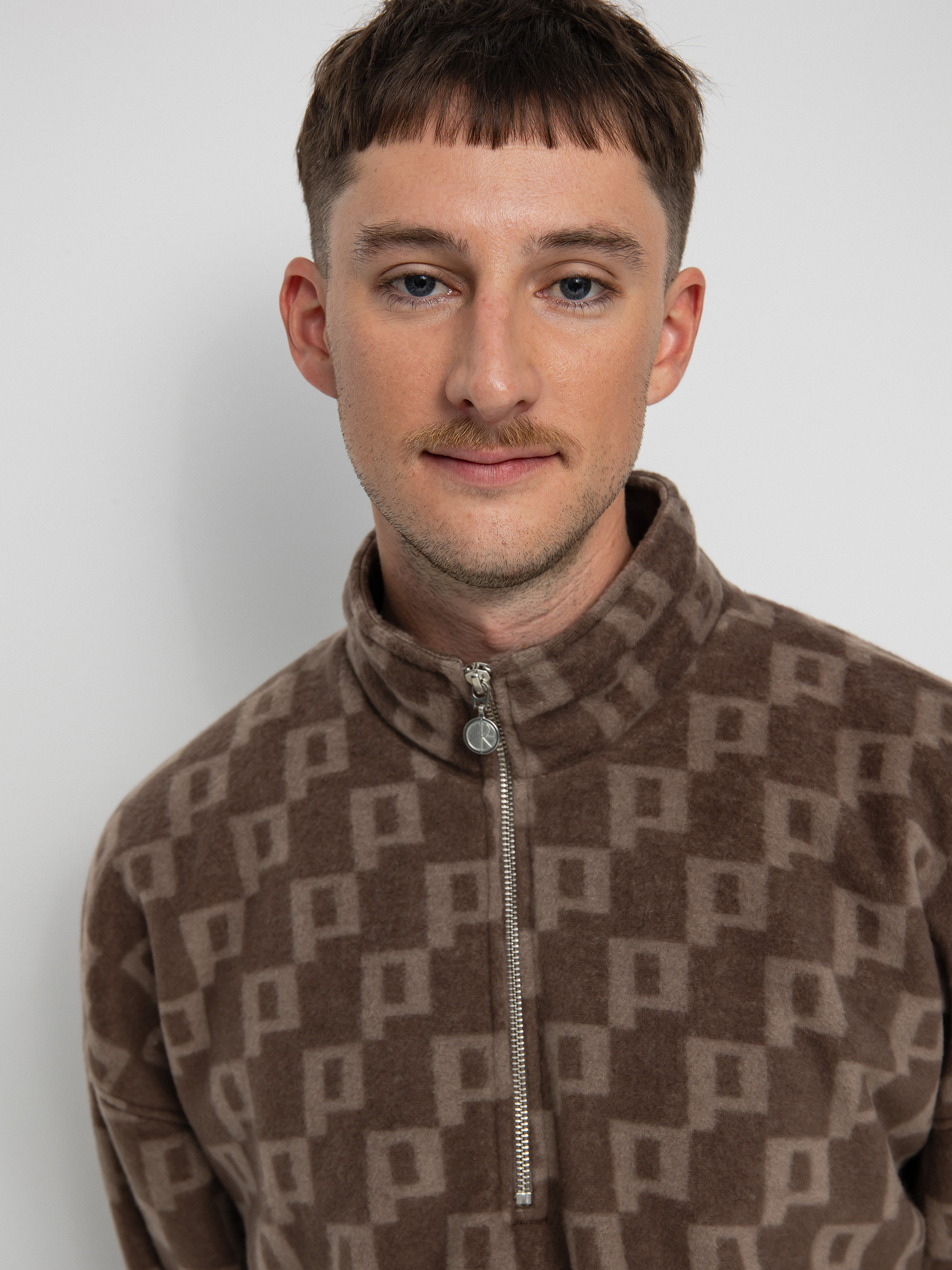 Férfi Polar Skate P Fleece Pullover Polár pulóver (light brown)