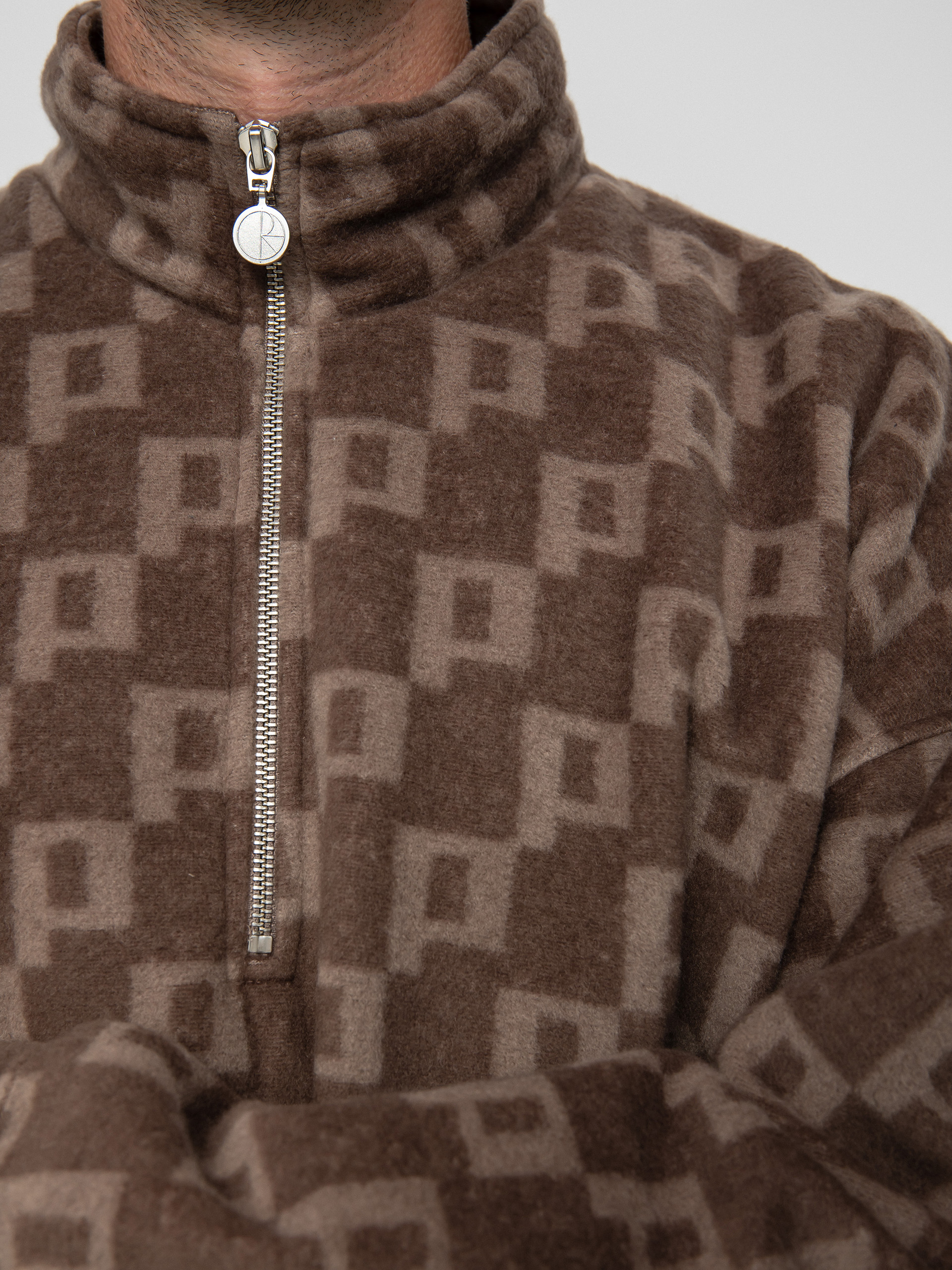 Férfi Polar Skate P Fleece Pullover Polár pulóver (light brown)