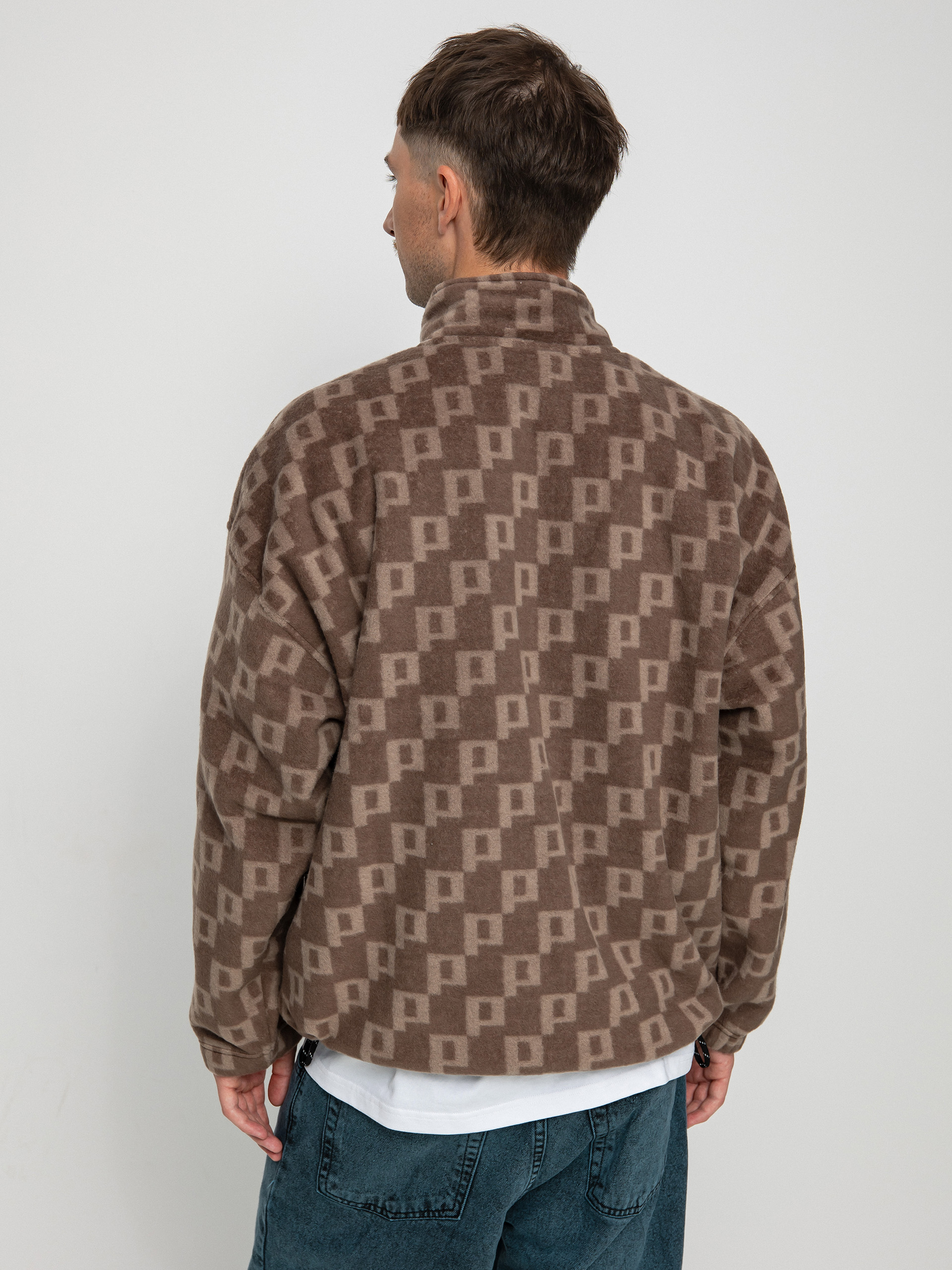 Férfi Polar Skate P Fleece Pullover Polár pulóver (light brown)