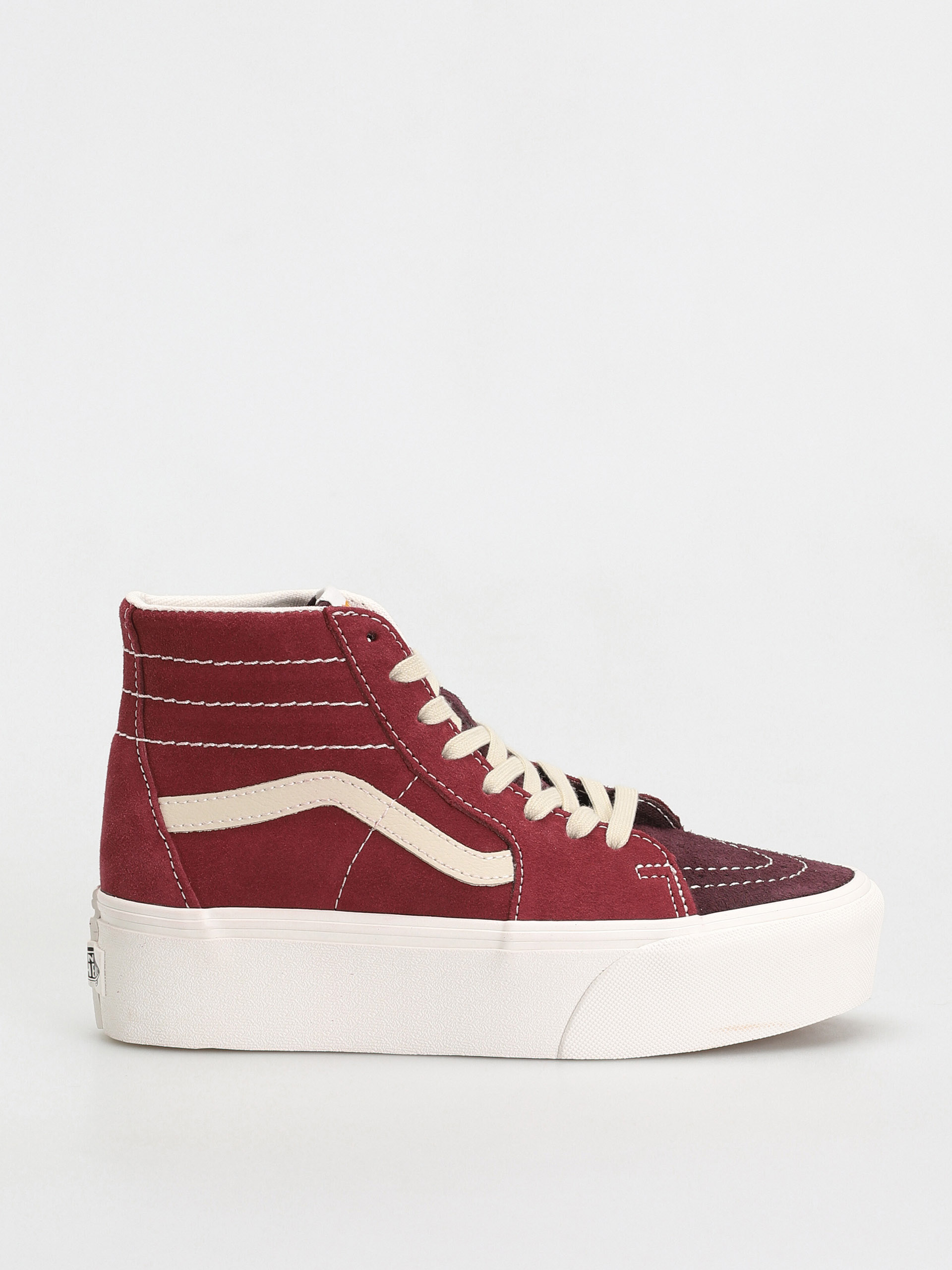 Vans Sk8 Hi Tapered Stackform Cipők (varsity suede tawny port)