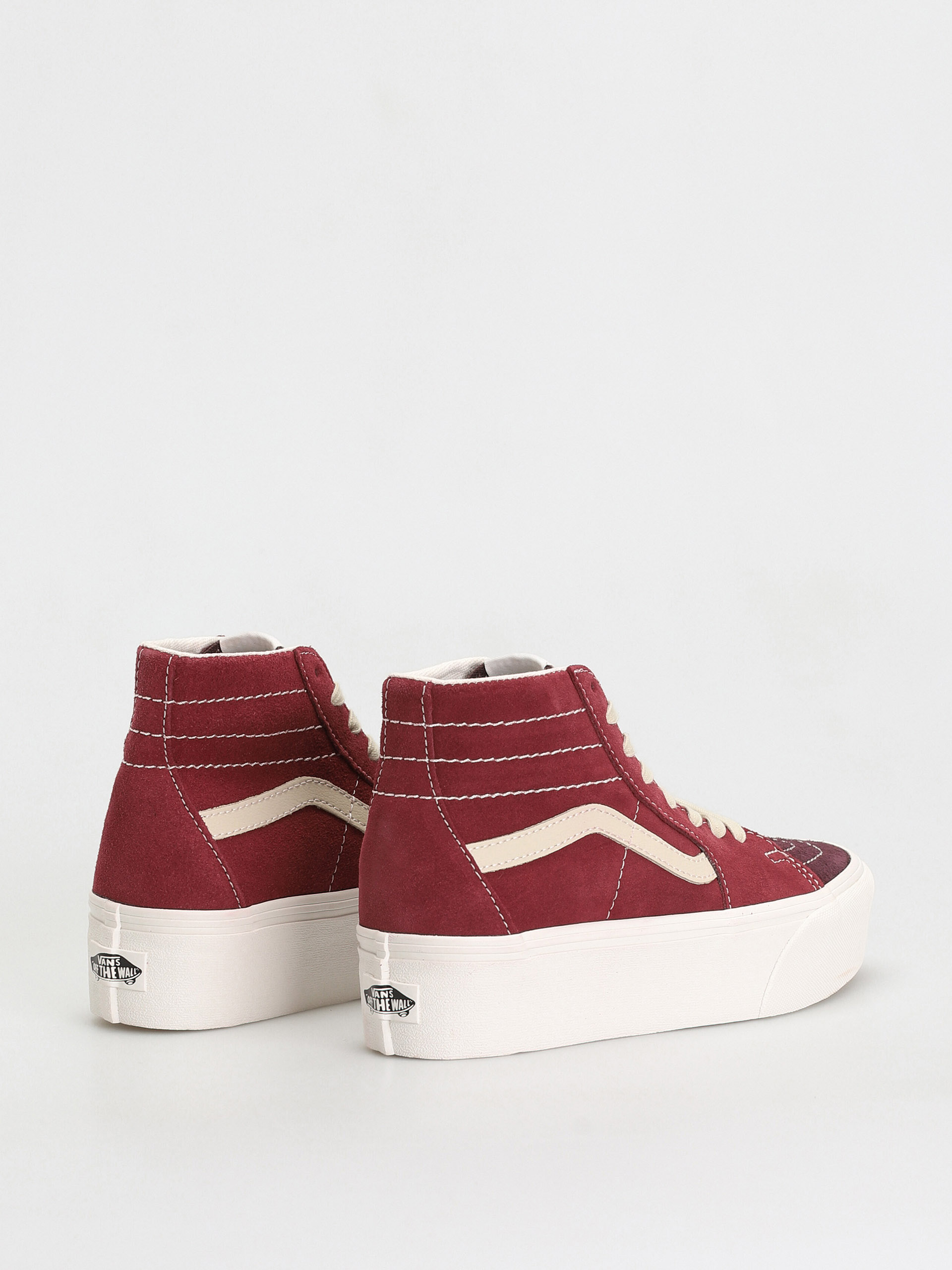 Vans Sk8 Hi Tapered Stackform Cipők (varsity suede tawny port)