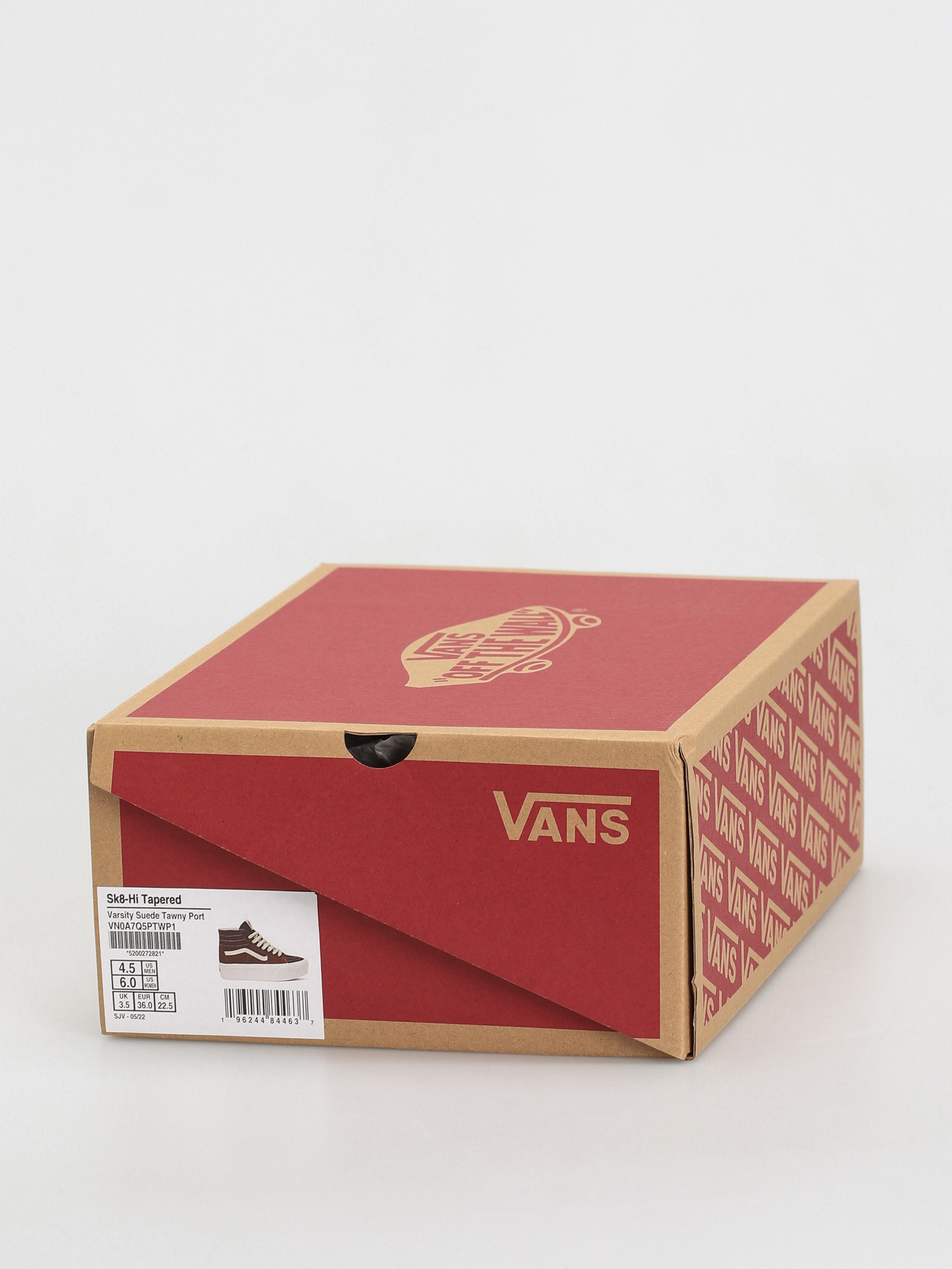 Vans Sk8 Hi Tapered Stackform Cipők (varsity suede tawny port)