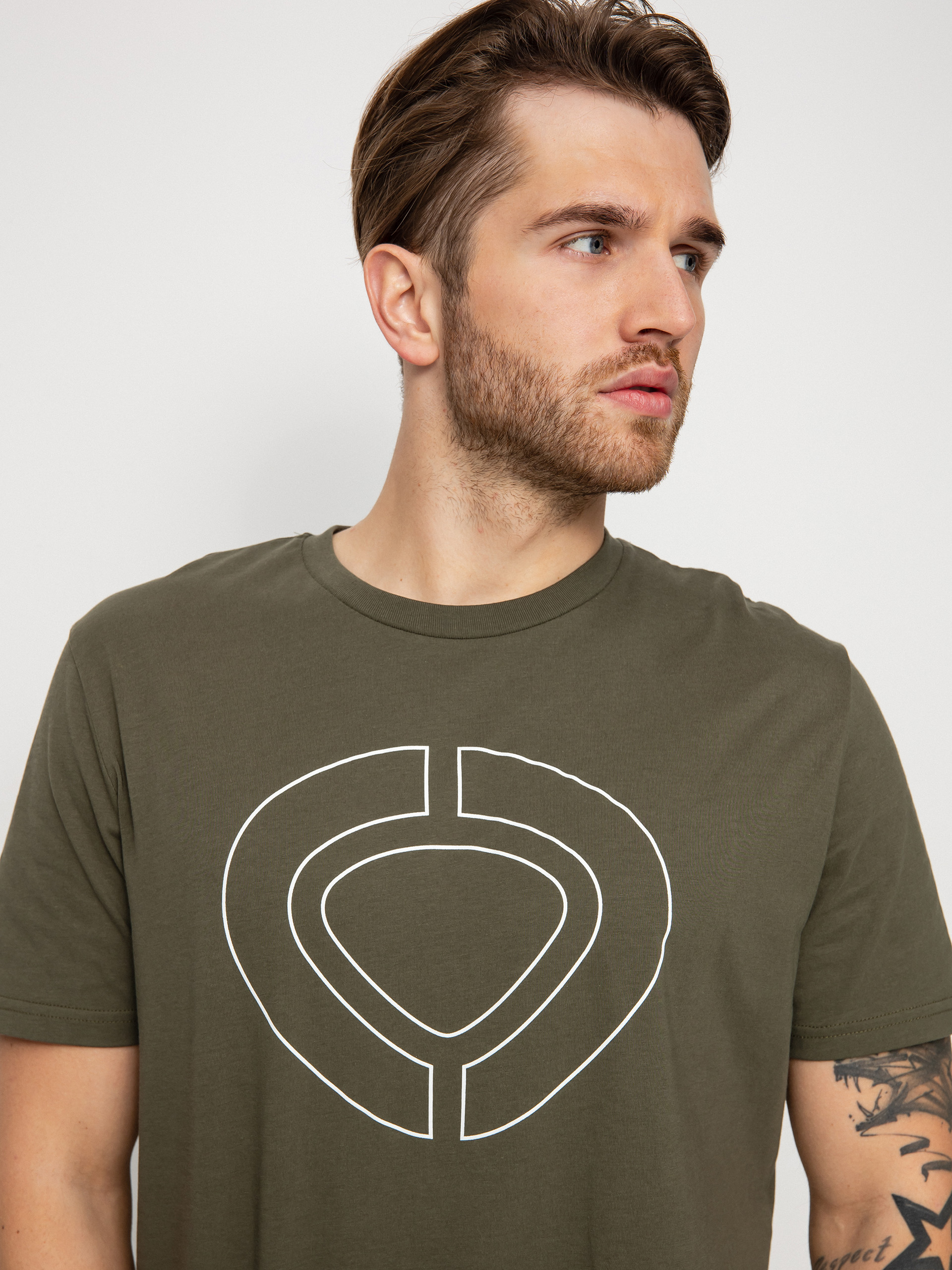 Circa Icon Track Póló (military green/white)