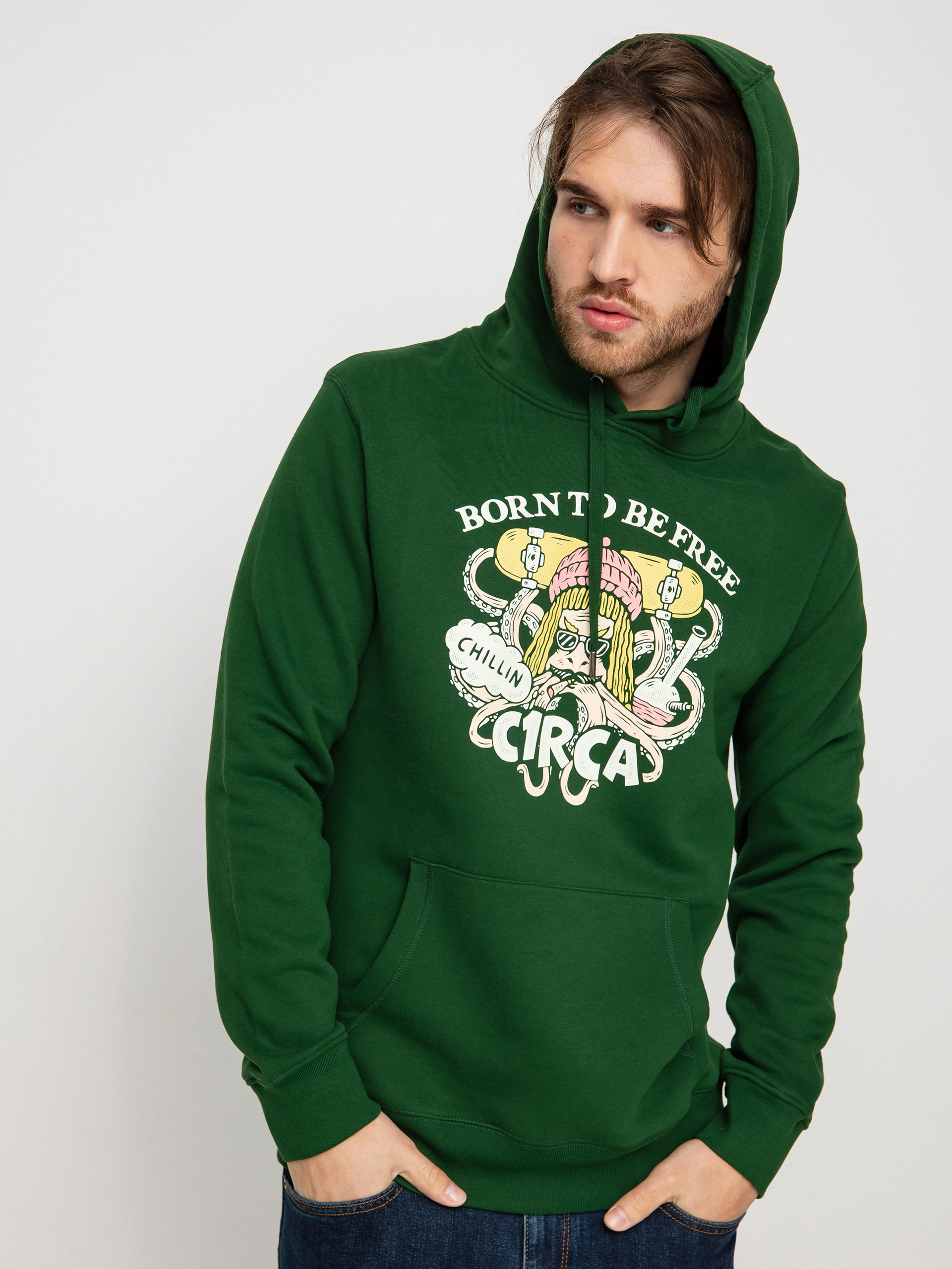 Circa Be Free Pulóver (bottle green)