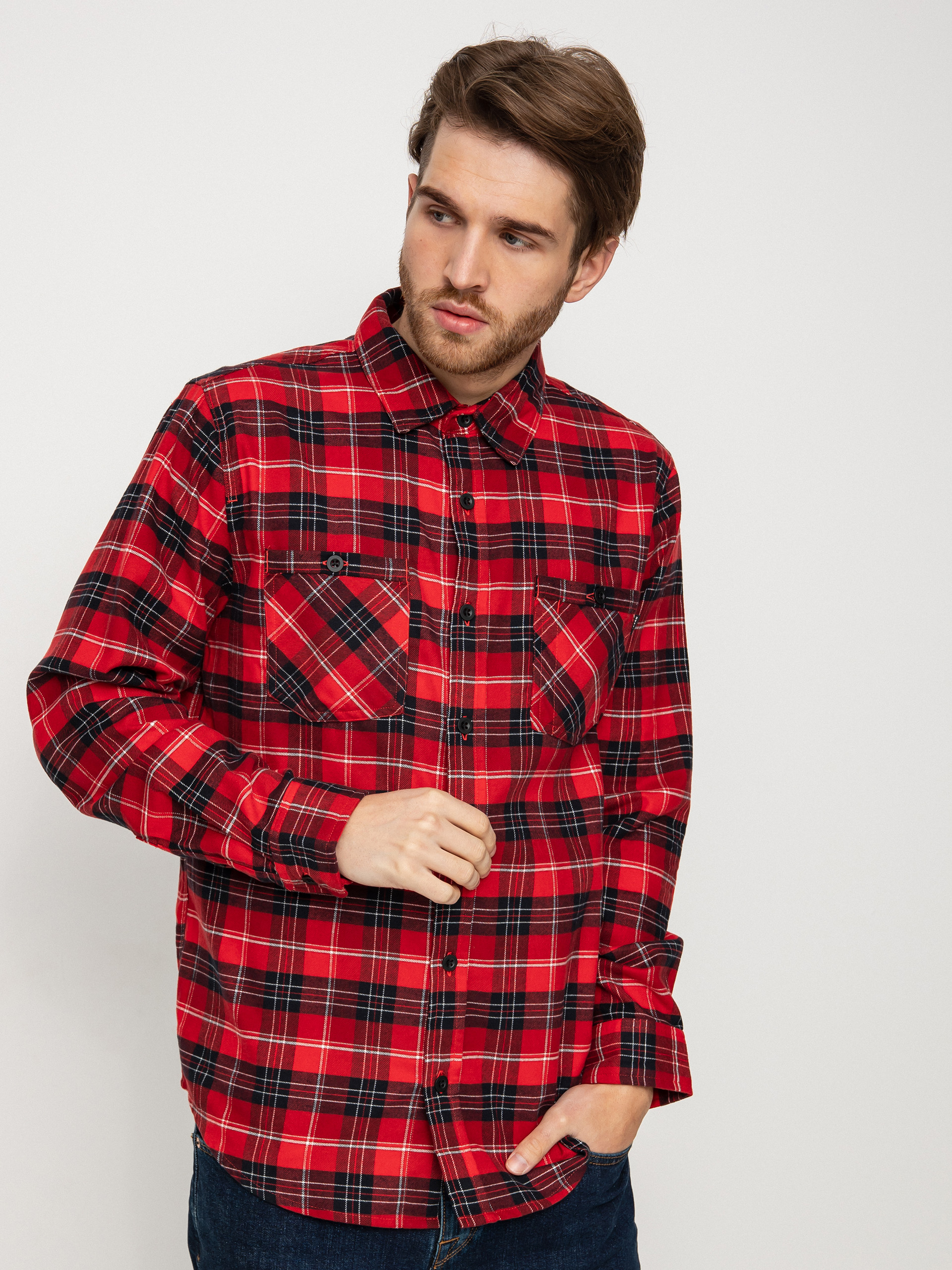 Burton Favorite Flannel Ing (tomato bradley plaid)