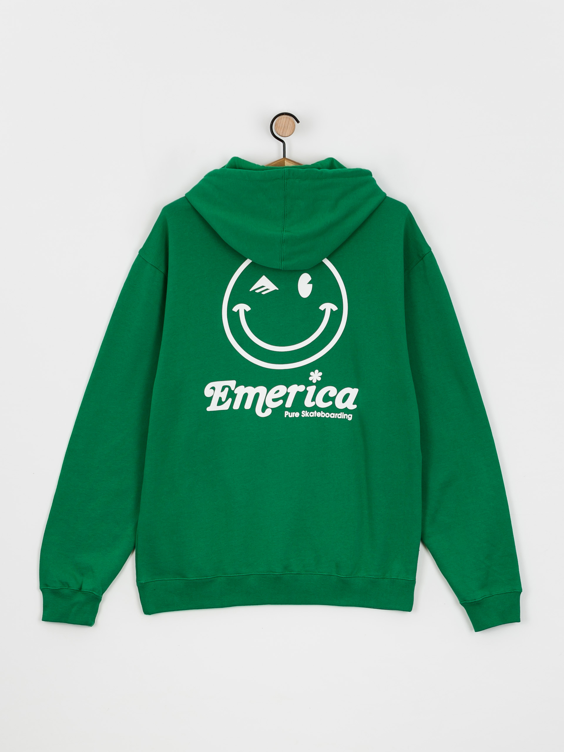 Emerica z kapturem Happy Face Pulóver (kelly green)
