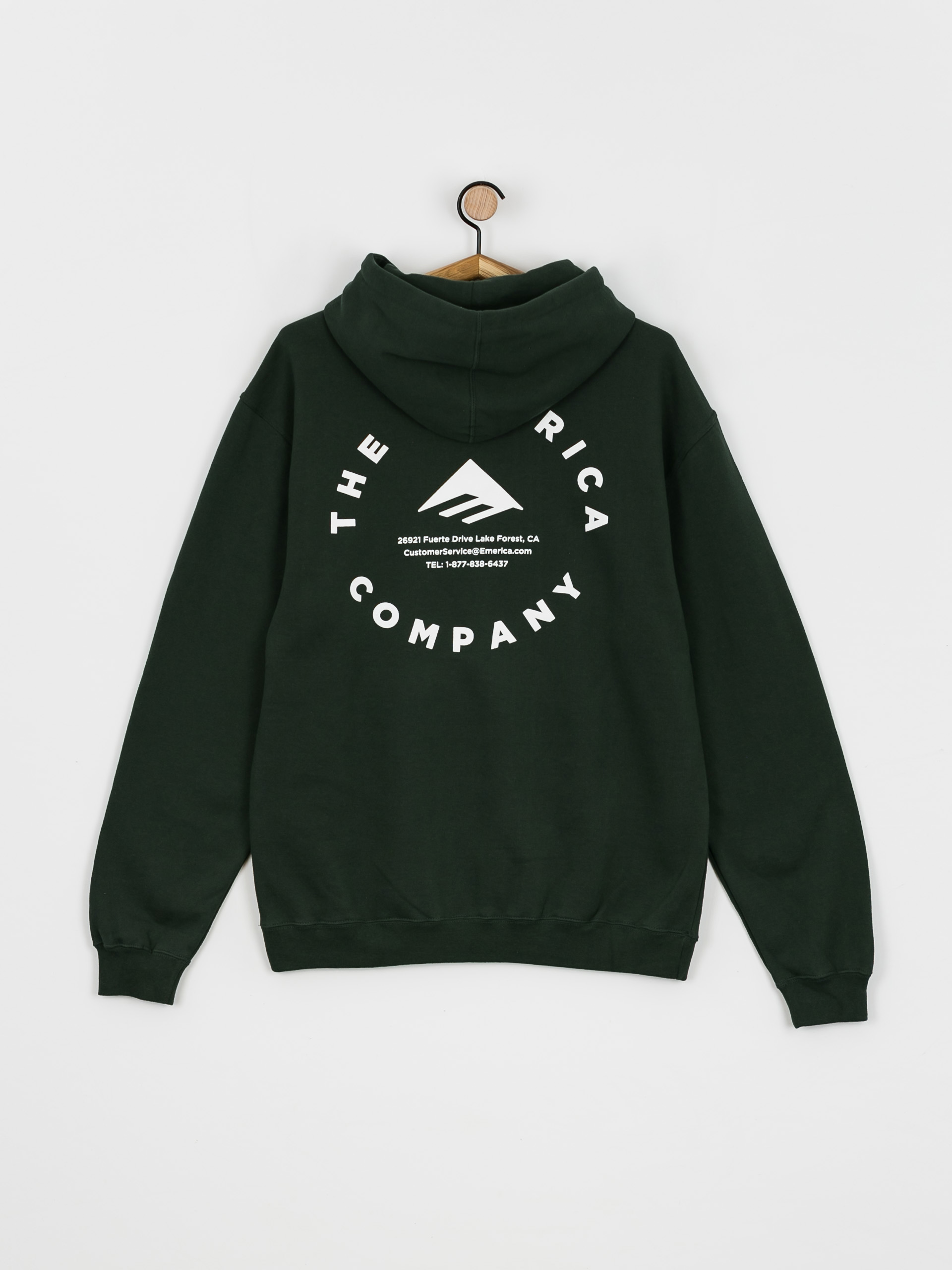 Emerica z kapturem Logo Lockup Pulóver (hunter green)