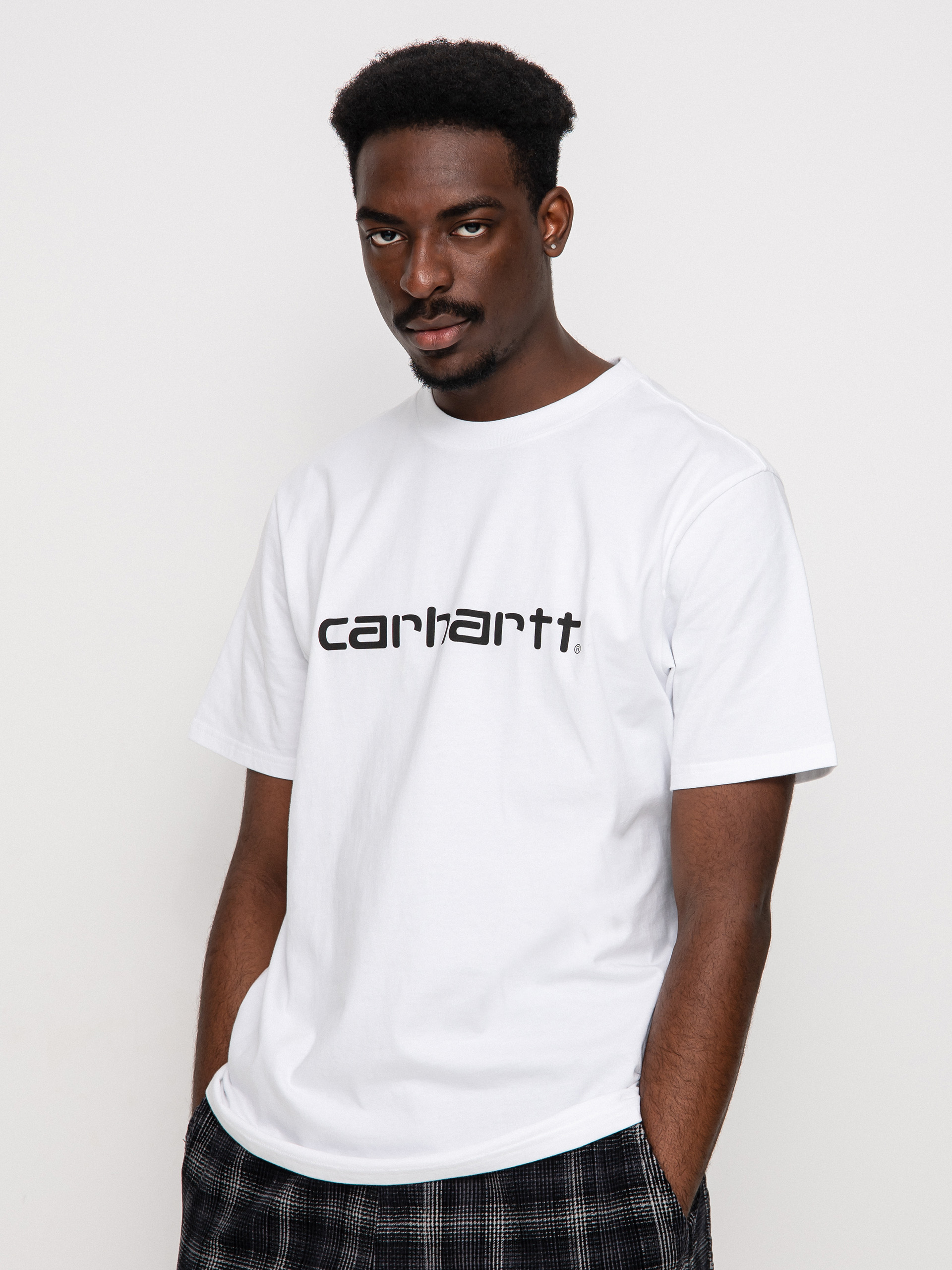 Carhartt WIP Script Póló (white/black)