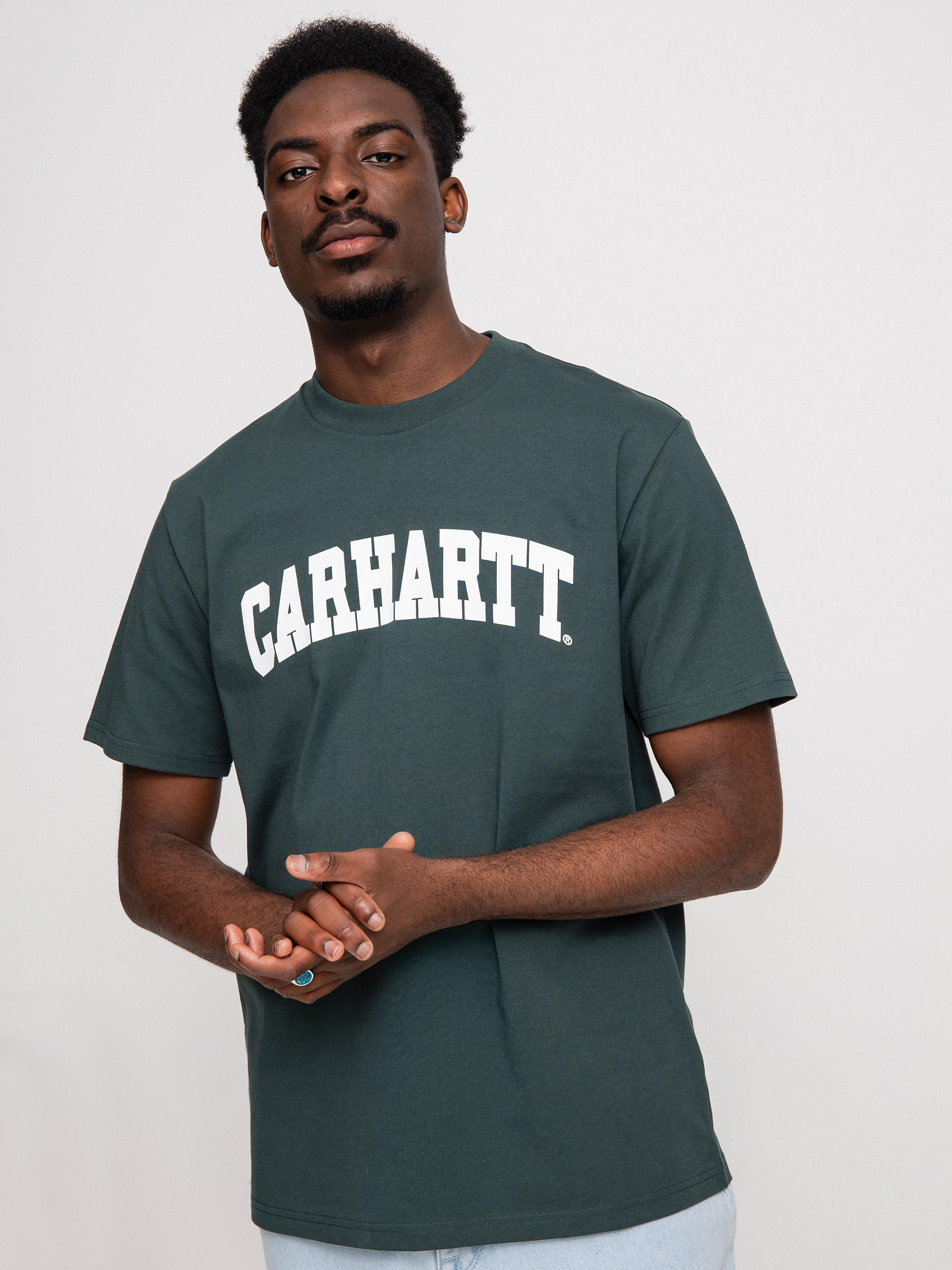 Carhartt WIP University póló (juniper/white)