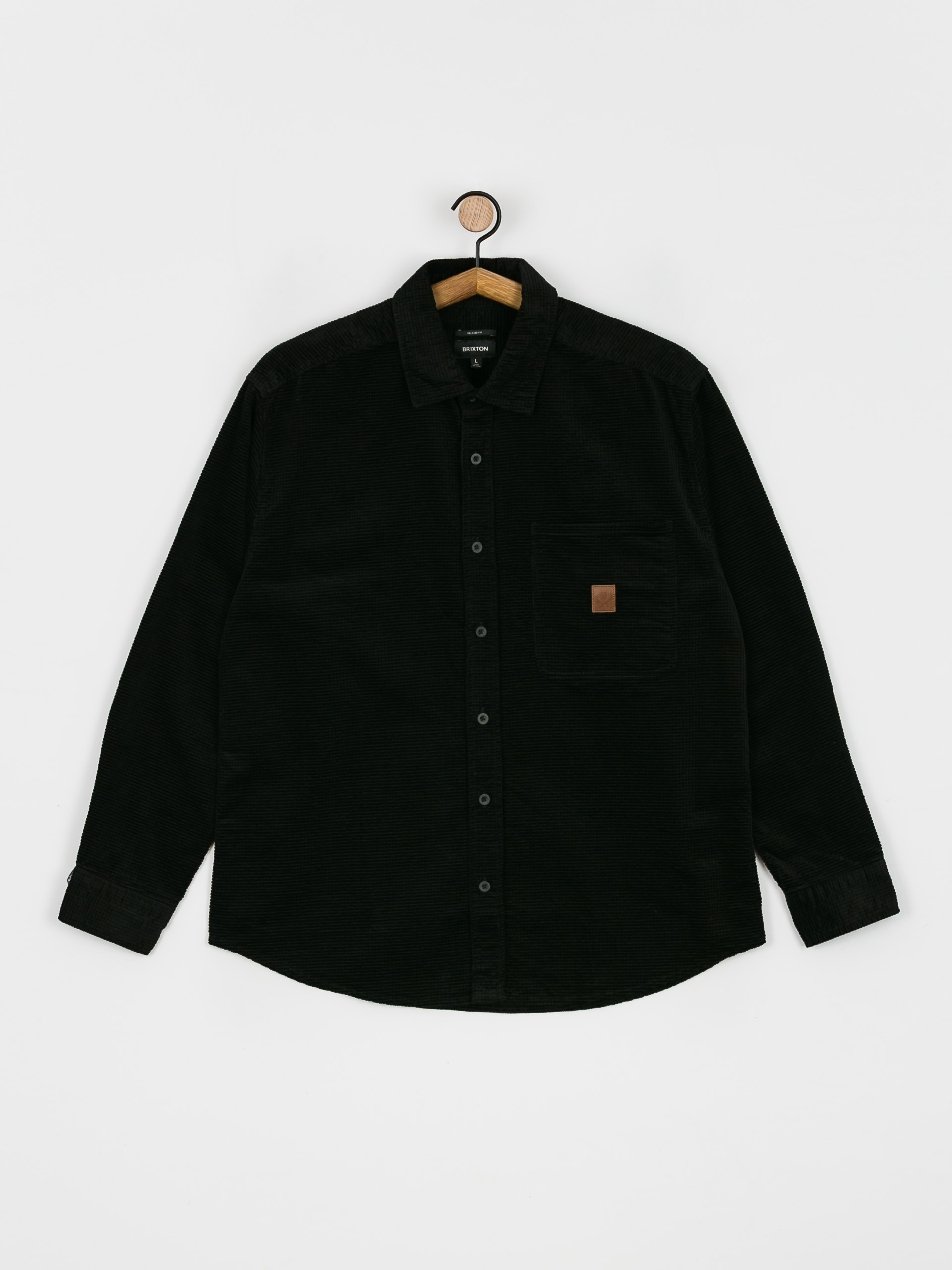 Brixton Porter Waffle Corduroy Ls Ing (black)