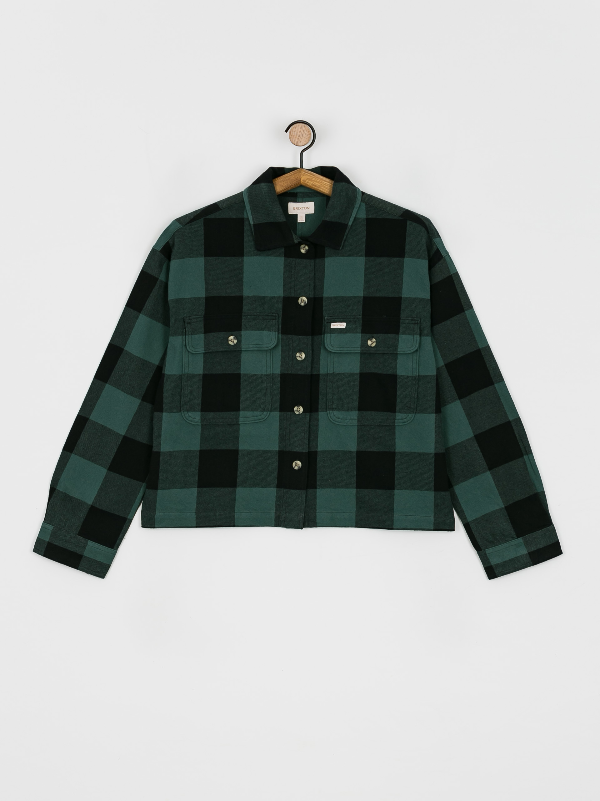 Brixton Bowery Flannel Ls Ing Wmn (emerald)