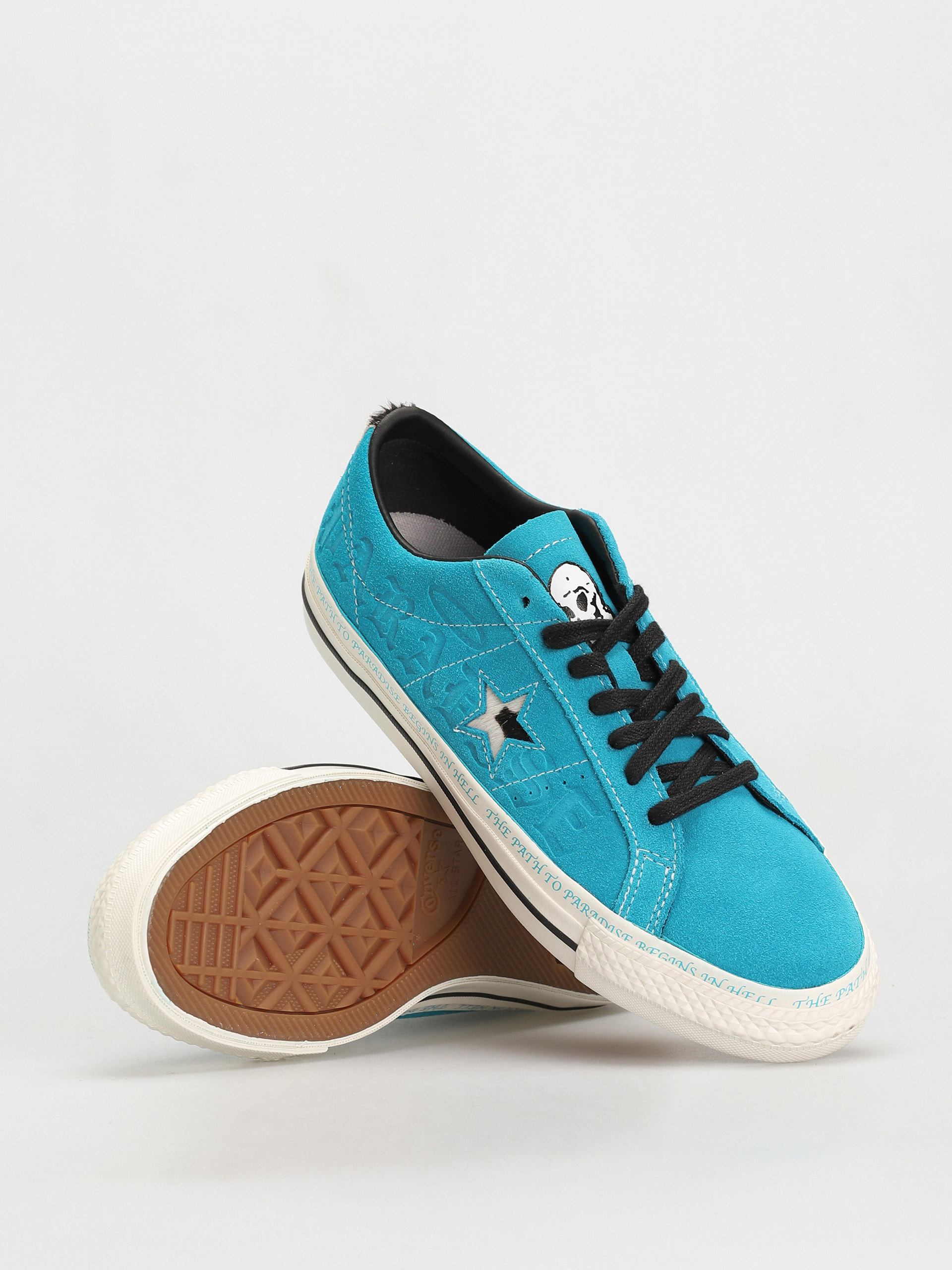 Converse One Star Pro Ox Cipők (rapid teal/black/egret)