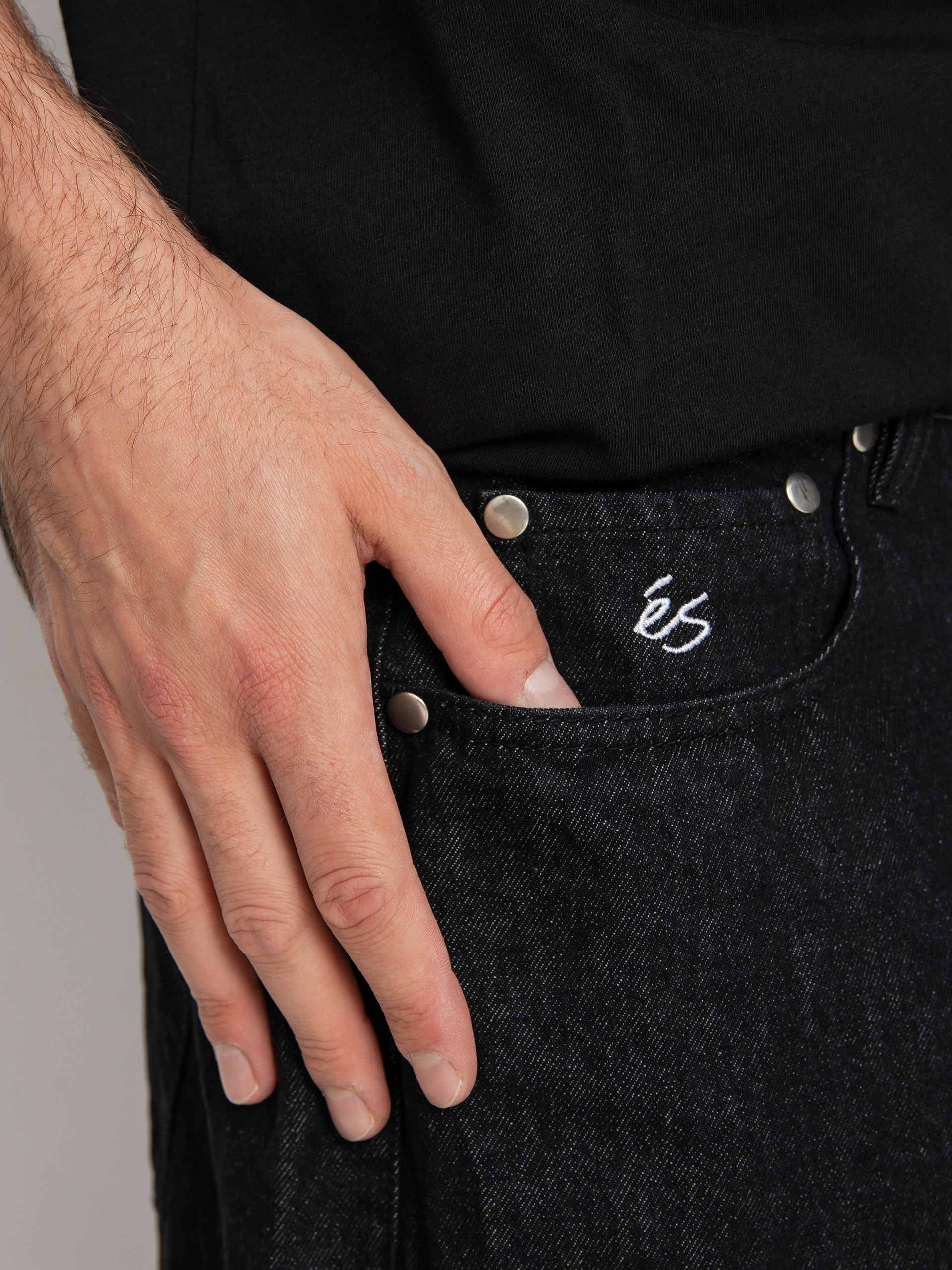 eS Baggy Denim Kisnadrág (black wash)