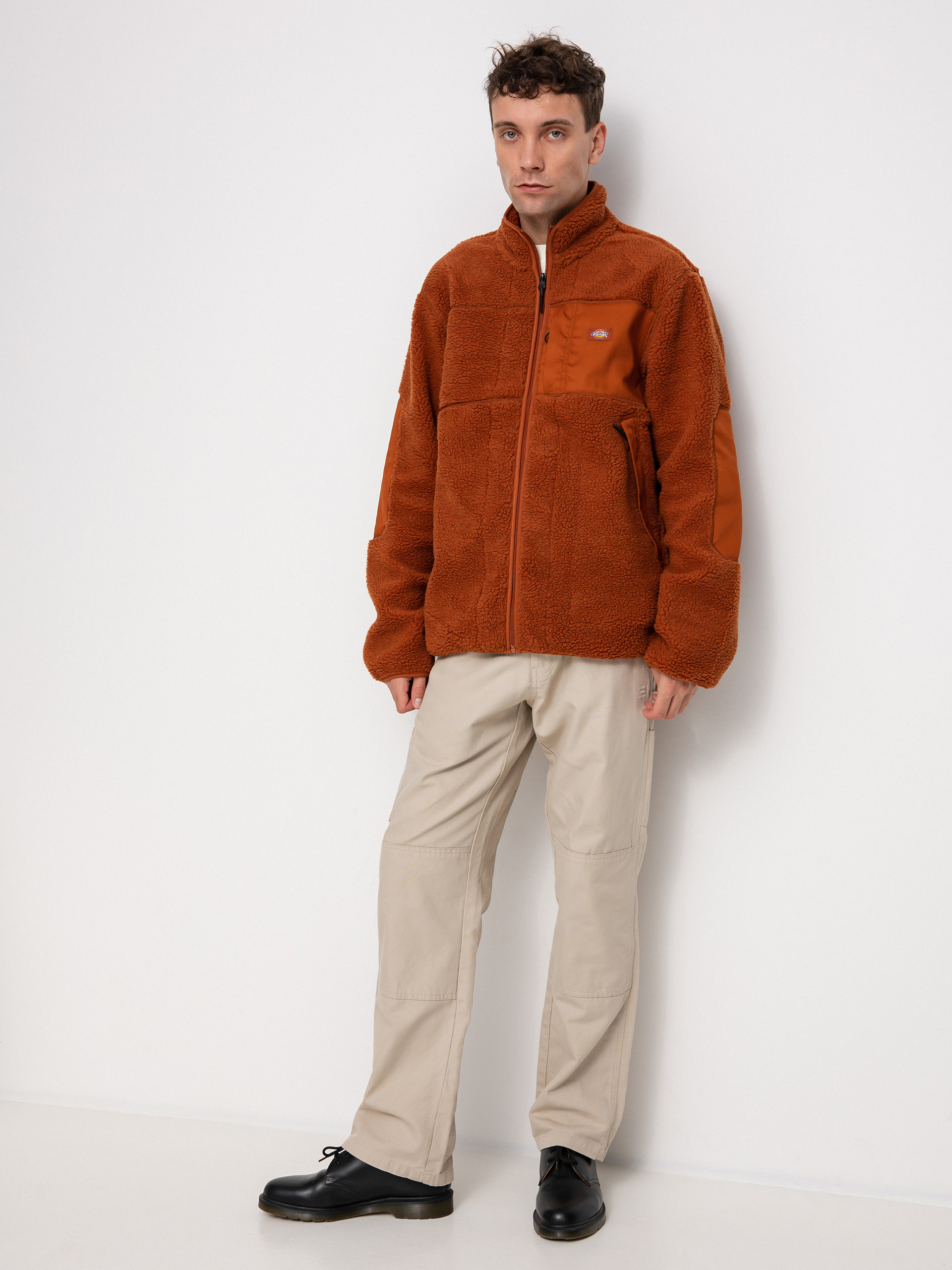 Férfi Dickies Red Chute Sherpa Polár pulóver (gingerbread)