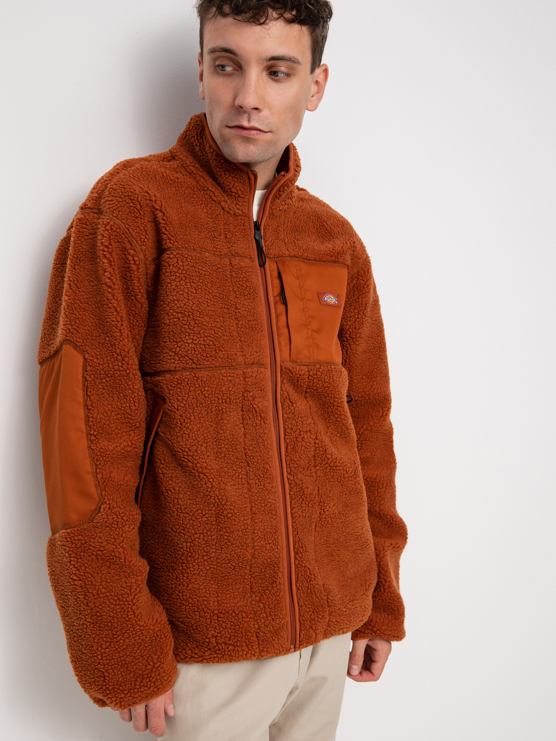 Férfi Dickies Red Chute Sherpa Polár pulóver (gingerbread)