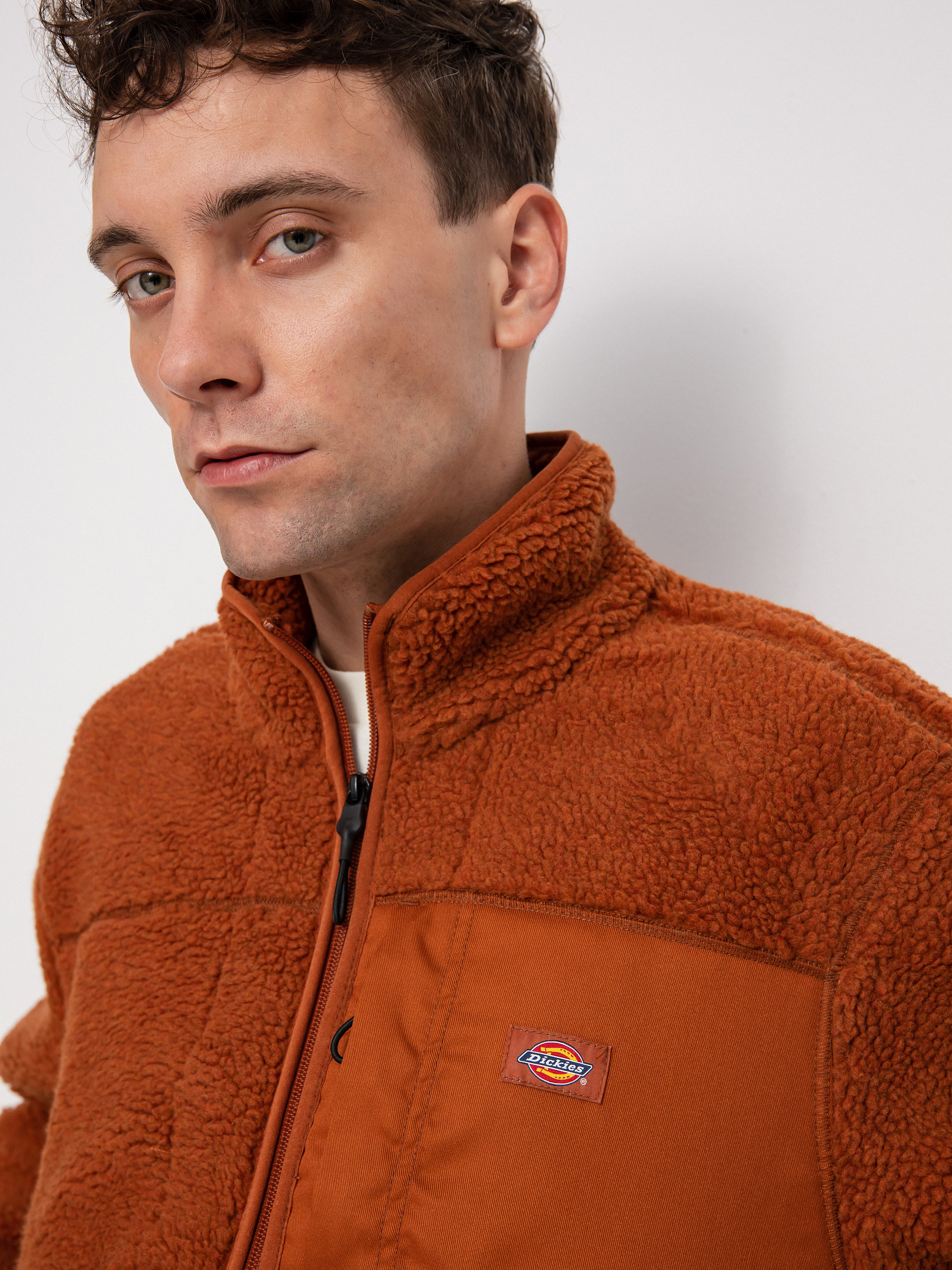 Férfi Dickies Red Chute Sherpa Polár pulóver (gingerbread)