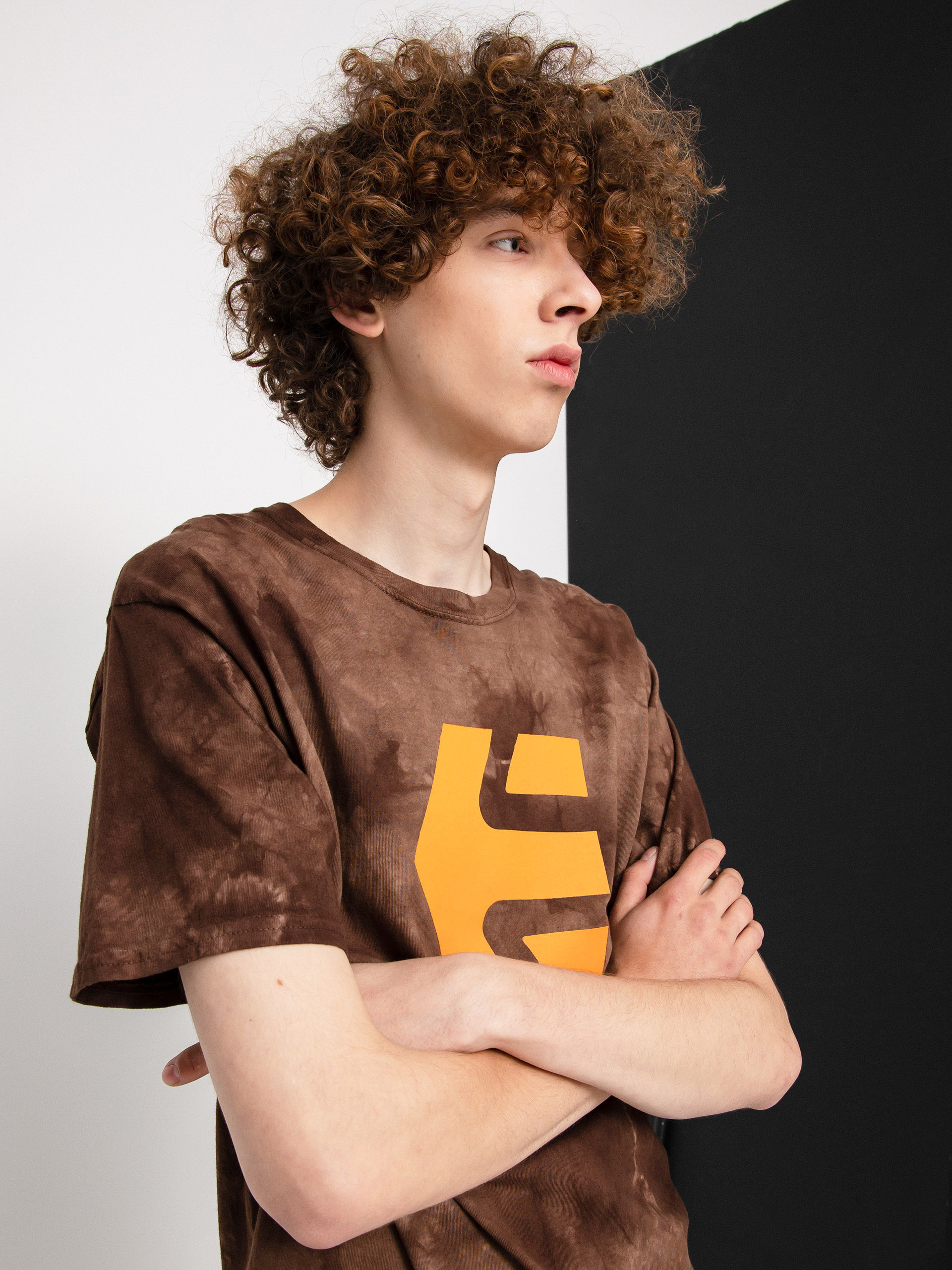 Etnies Icon Wash Póló (black/orange)